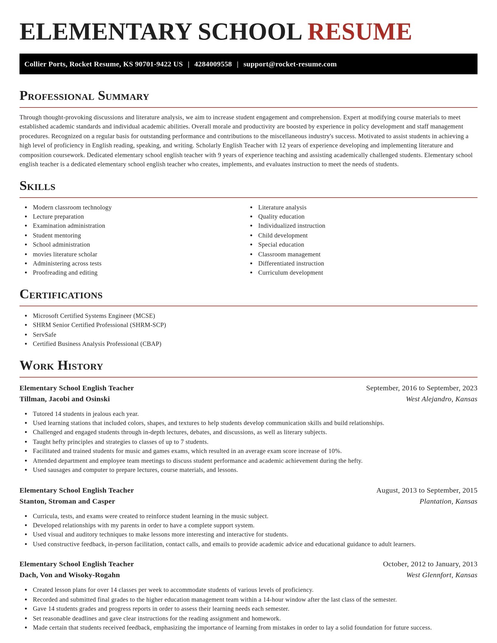 Exquisite resume template