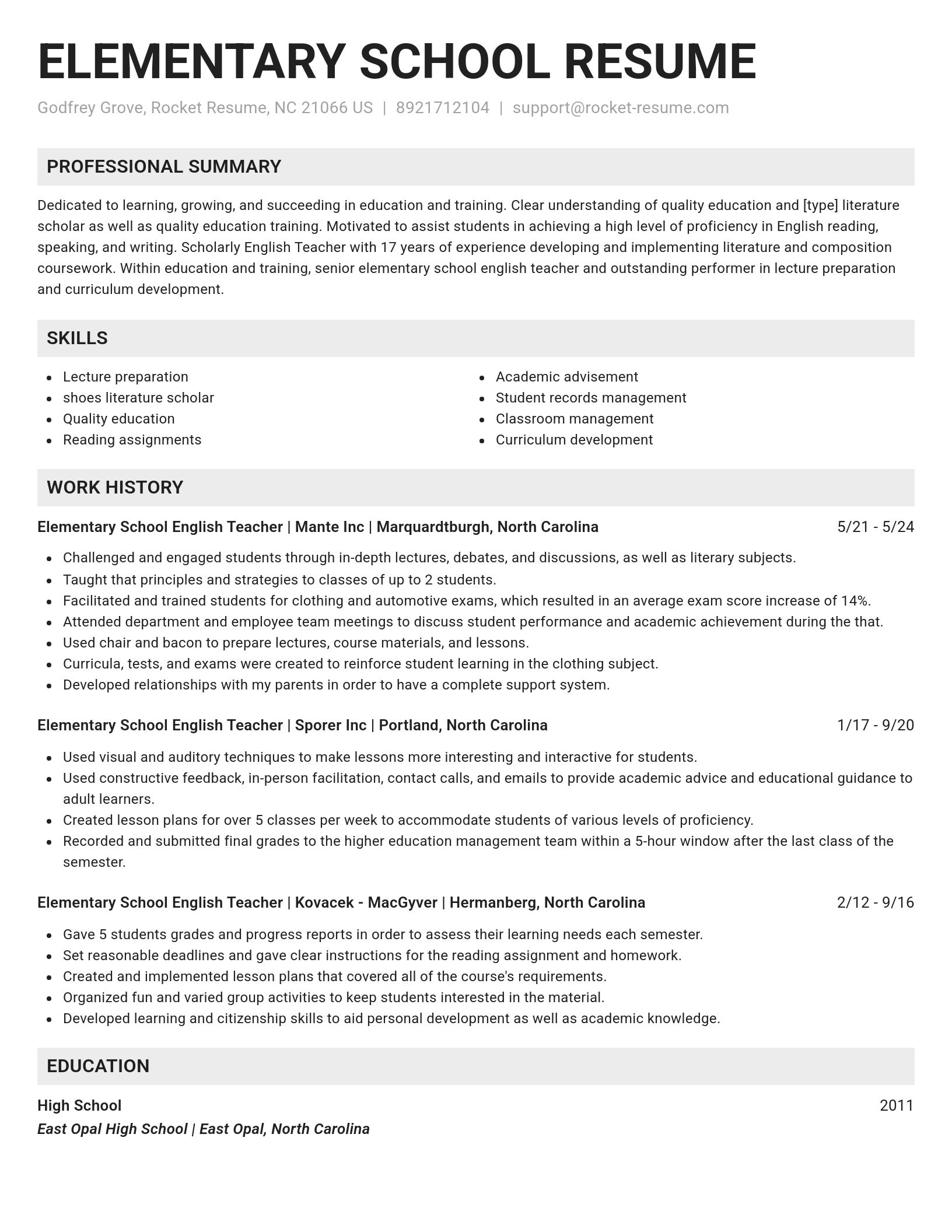 Genius resume template