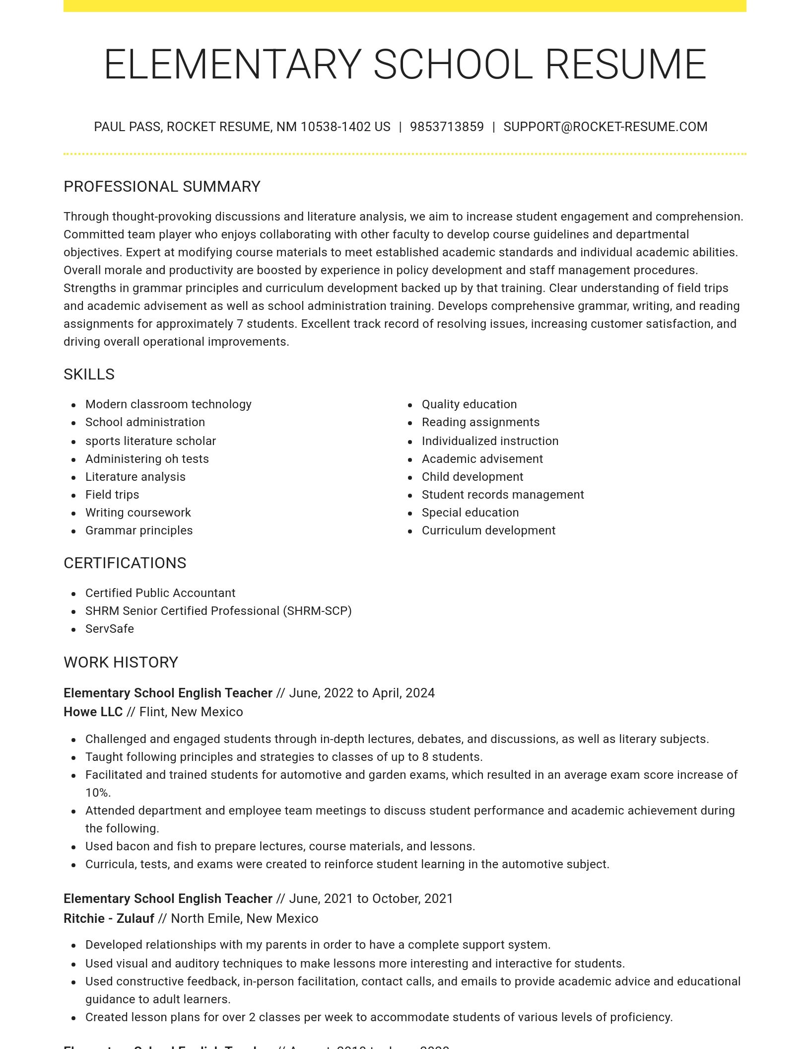 Grand resume template