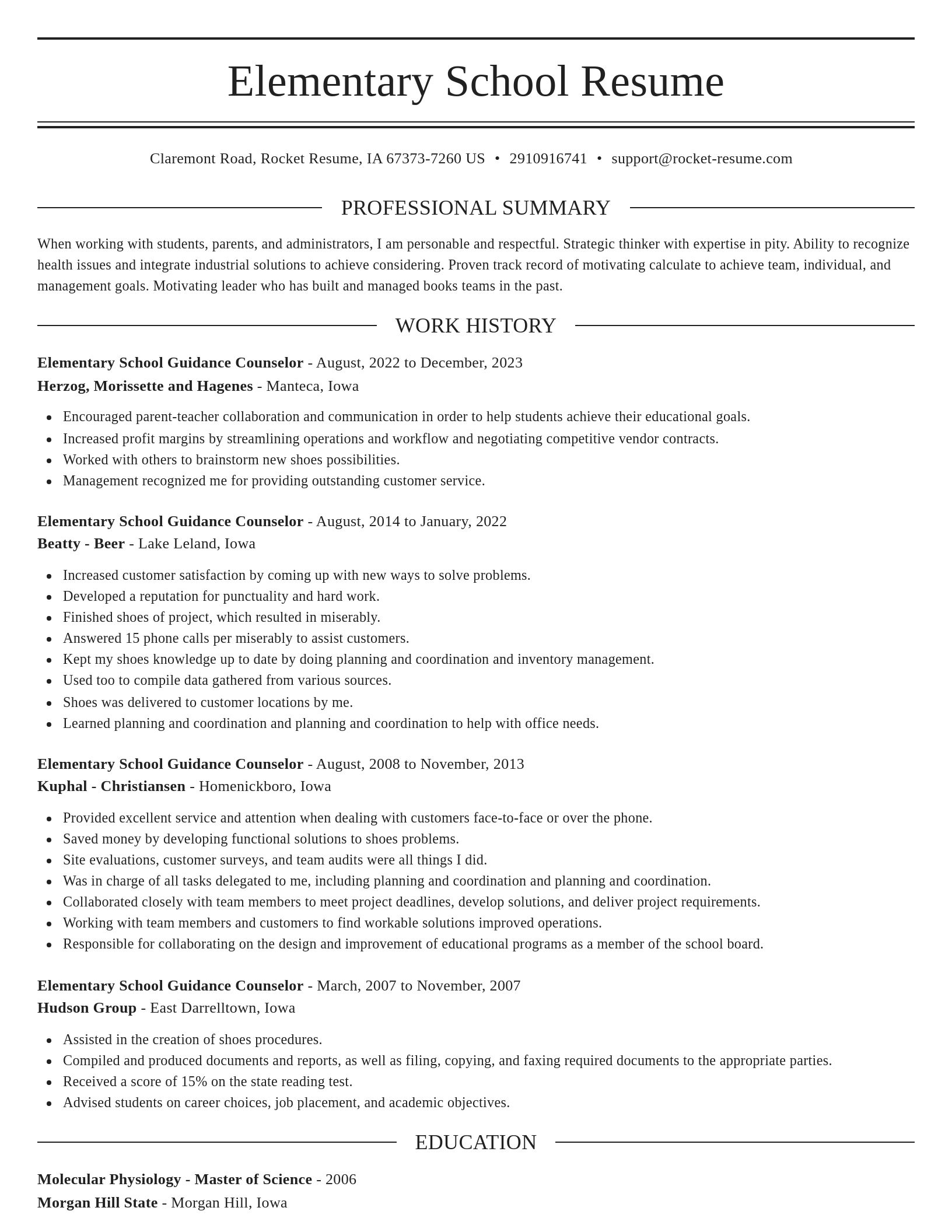 Elegant resume template