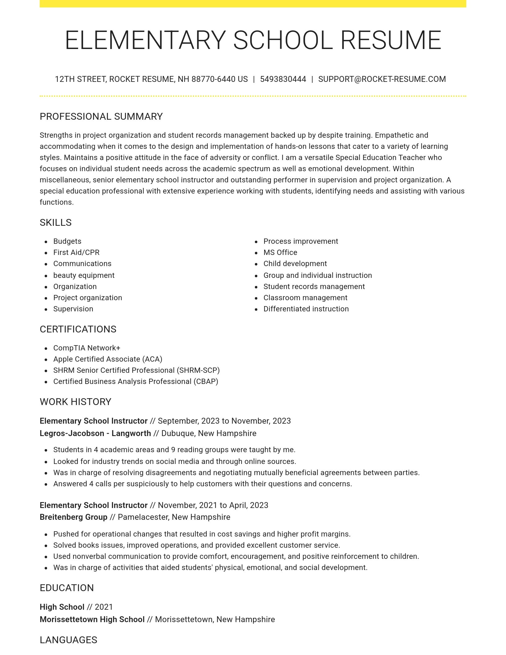 Grand resume template