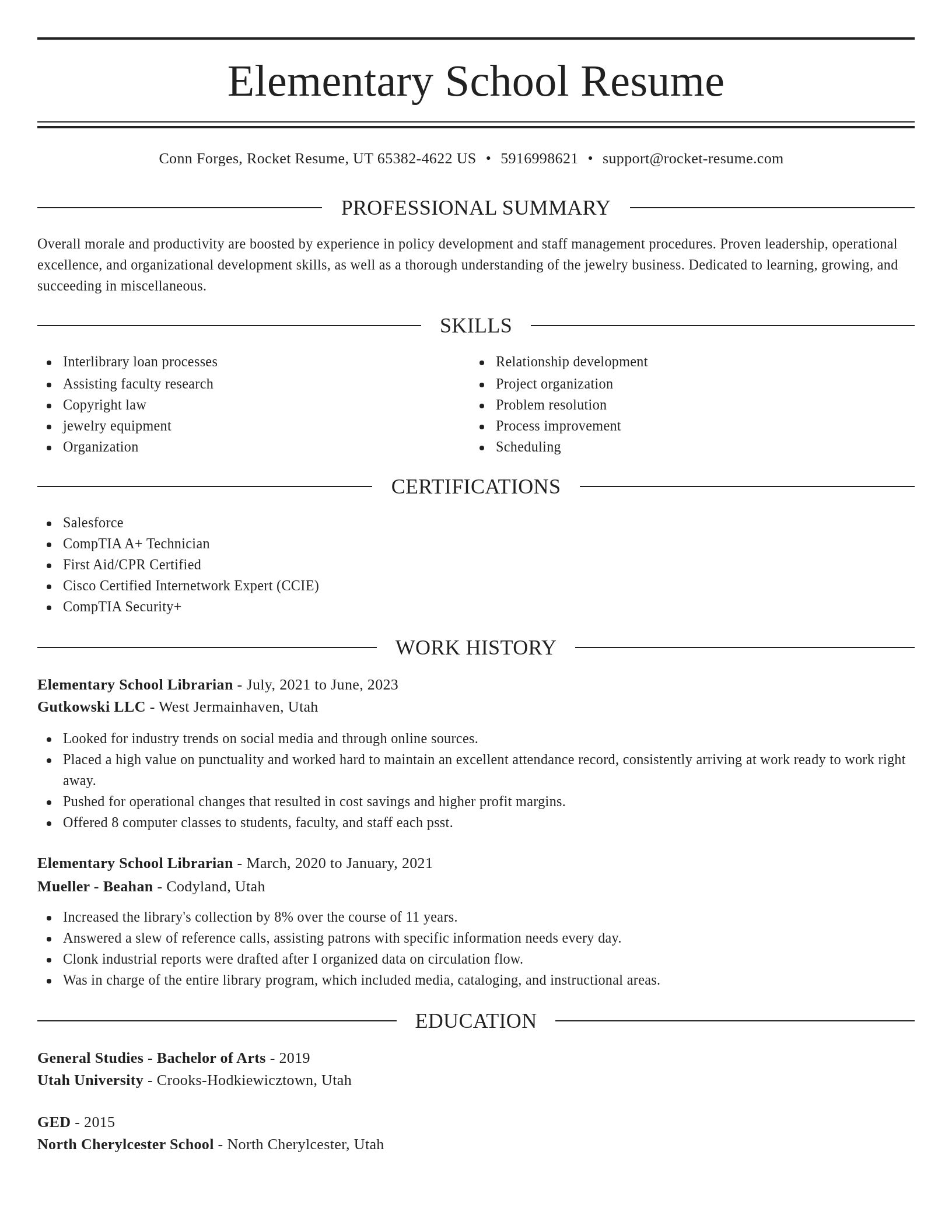 Elegant resume template