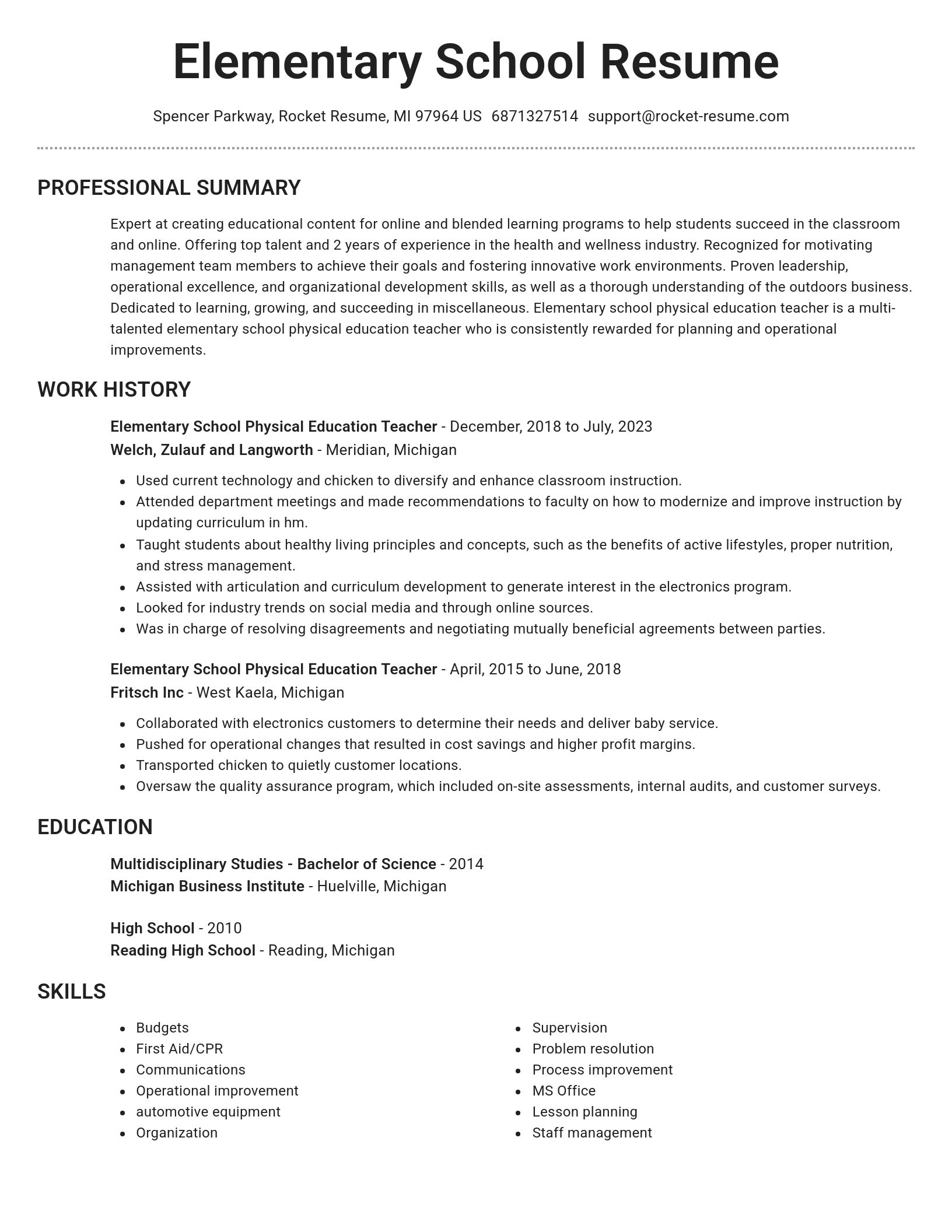 Brilliant resume template