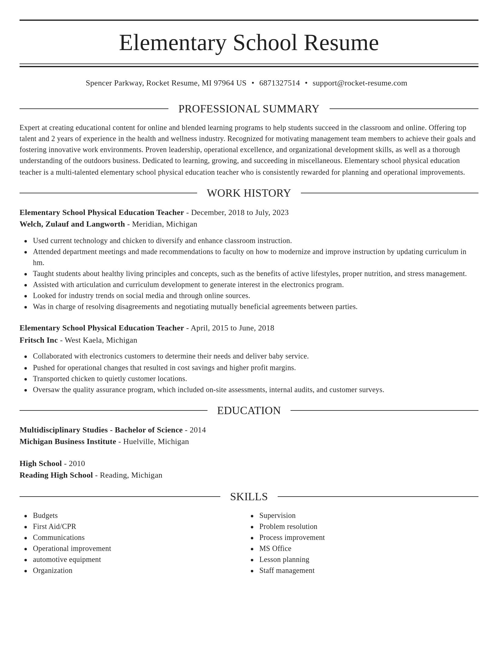Elegant resume template