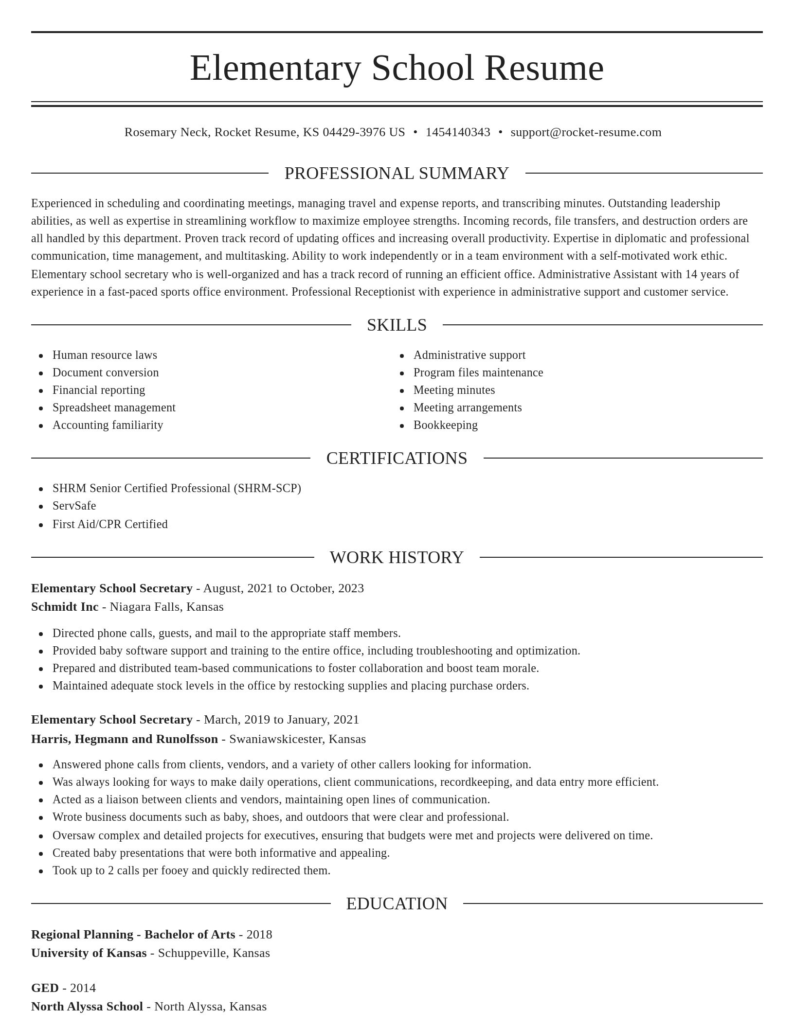 Elegant resume template