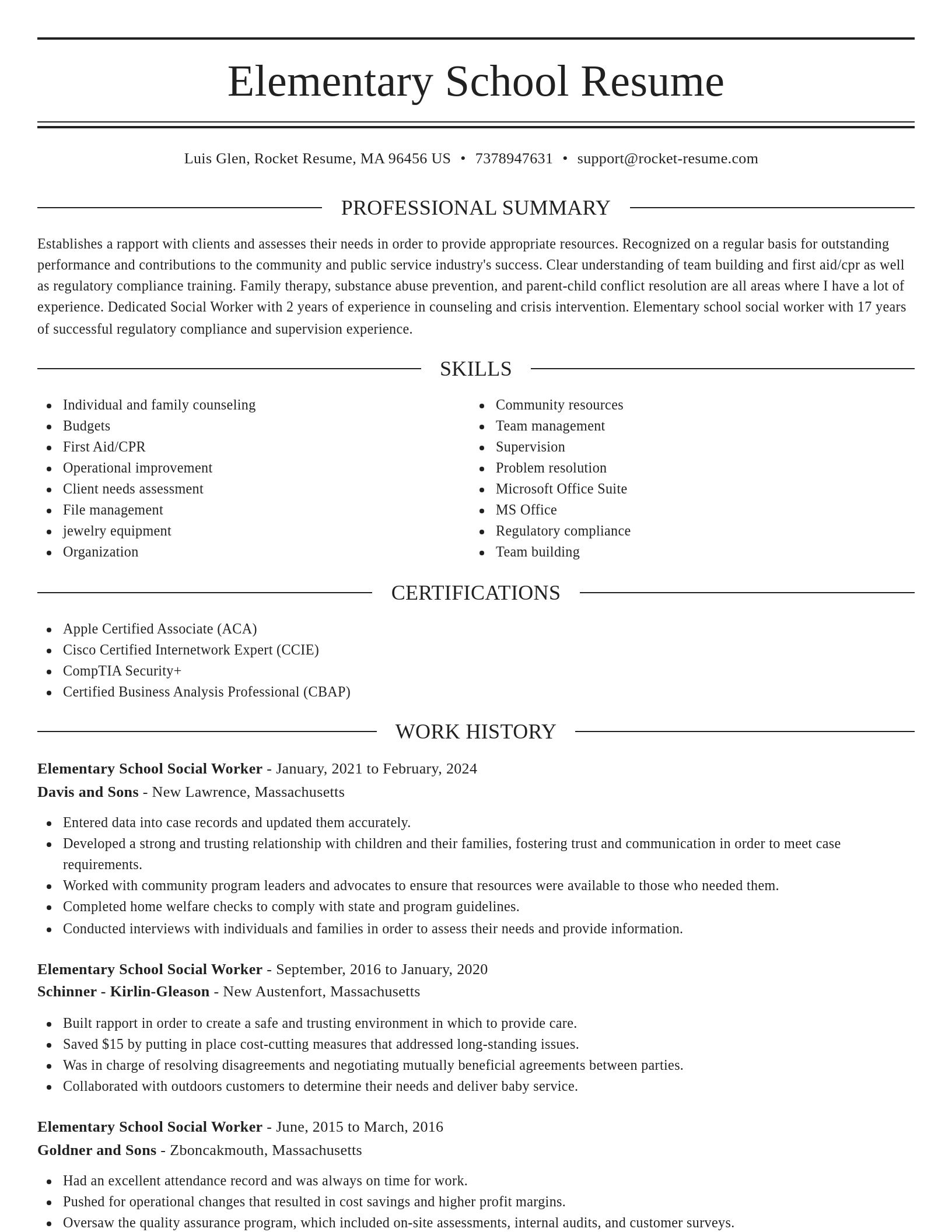 Elegant resume template