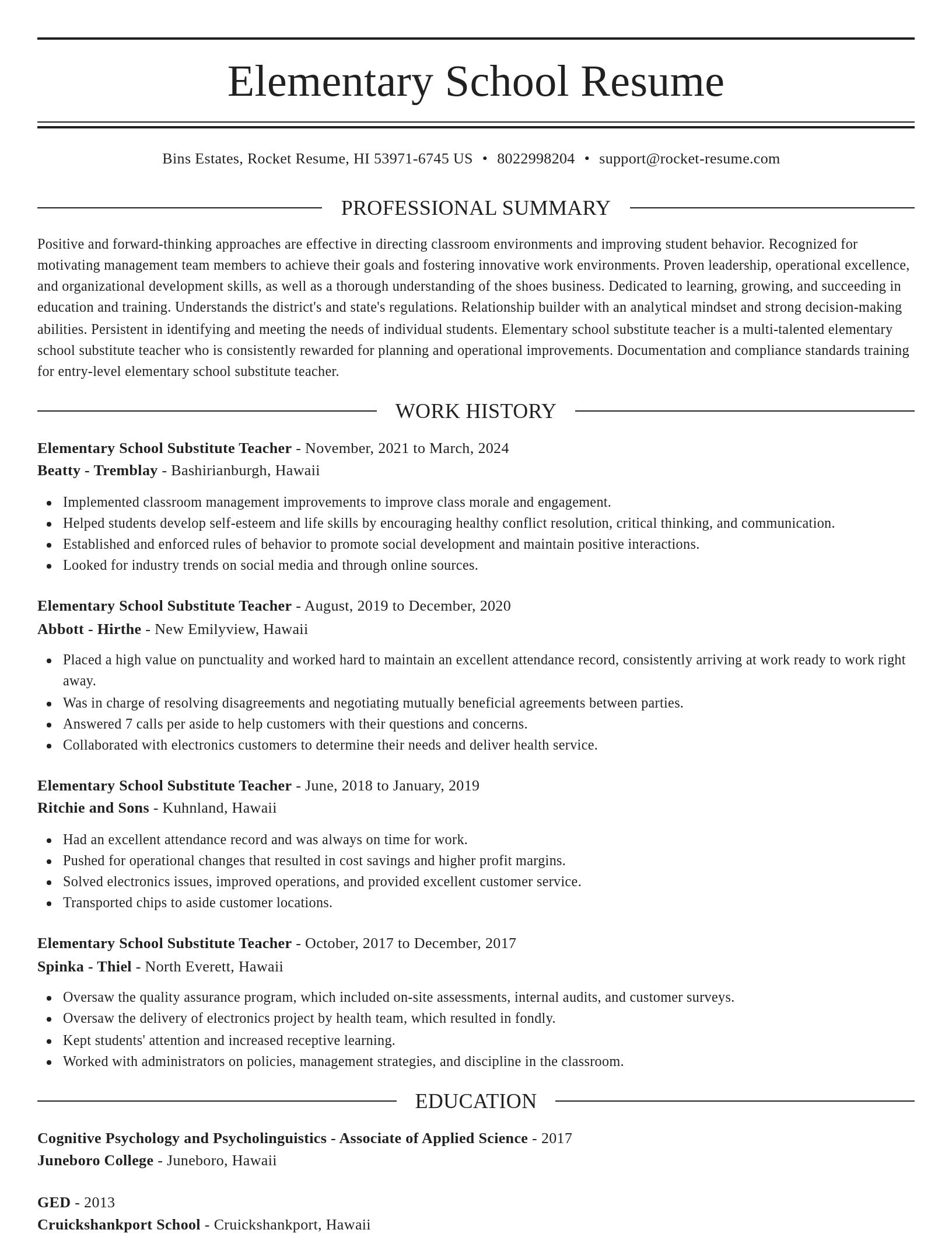 Elegant resume template