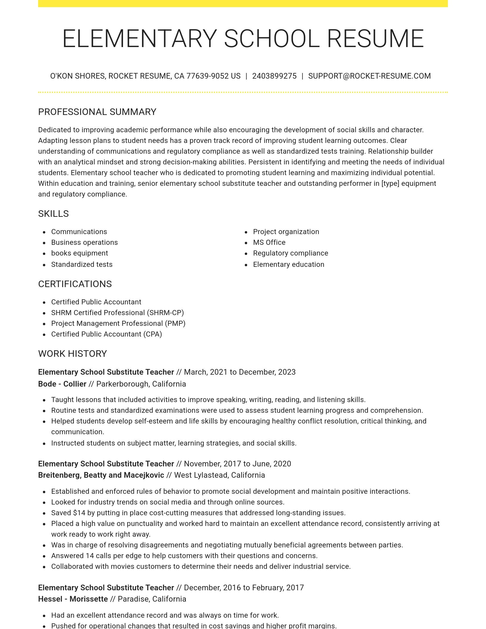 Grand resume template