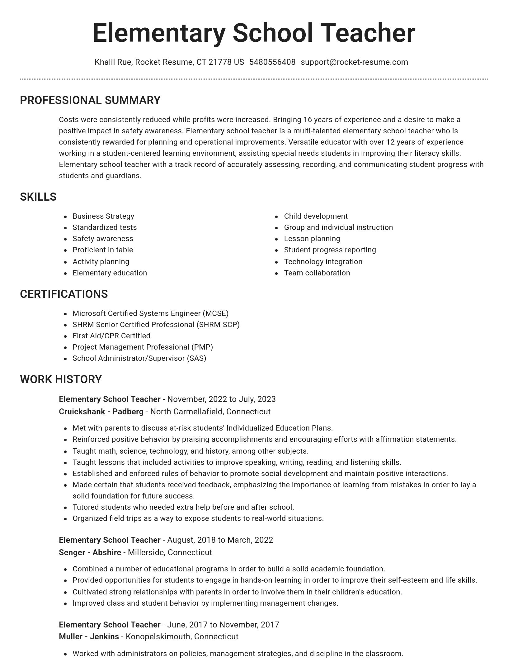 Brilliant resume template