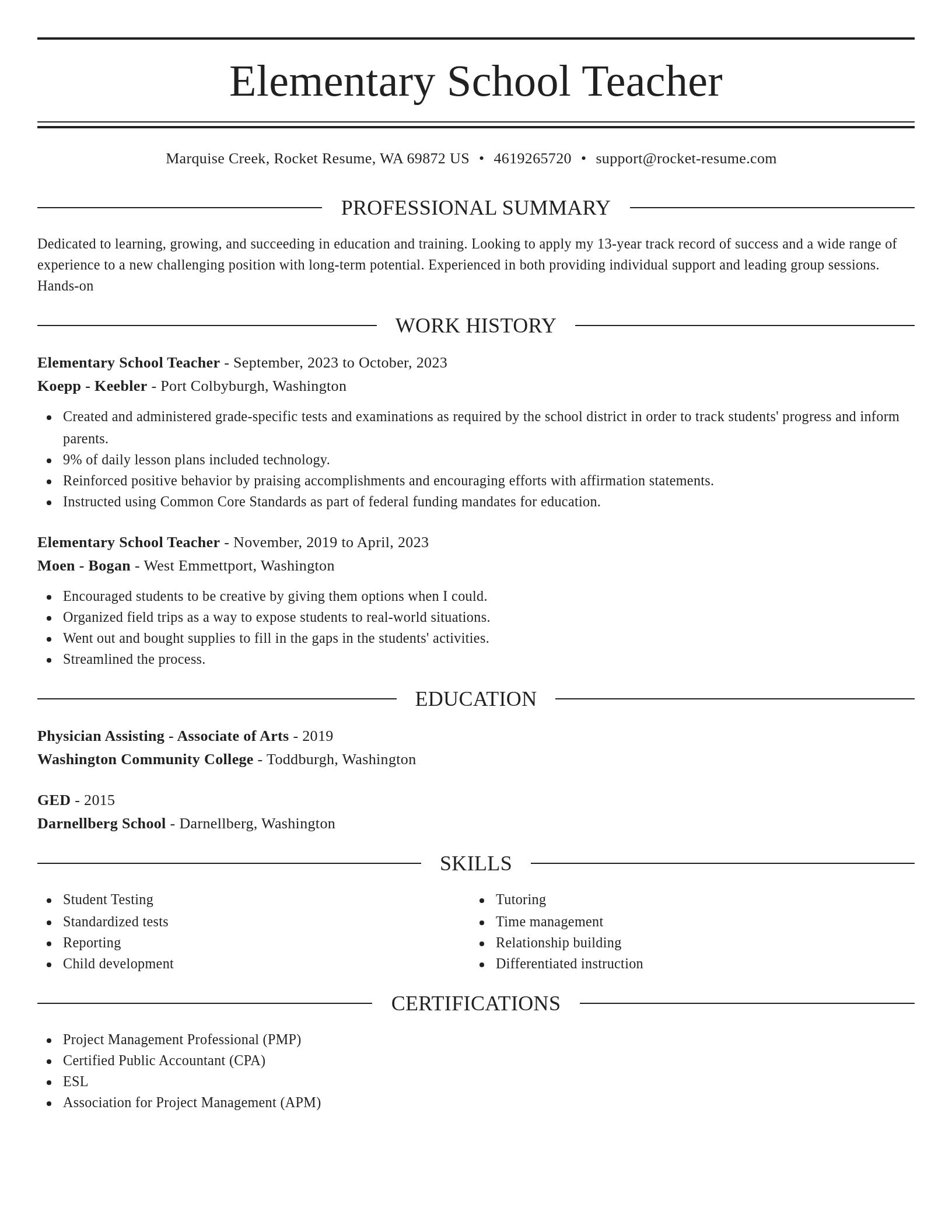 Elegant resume template