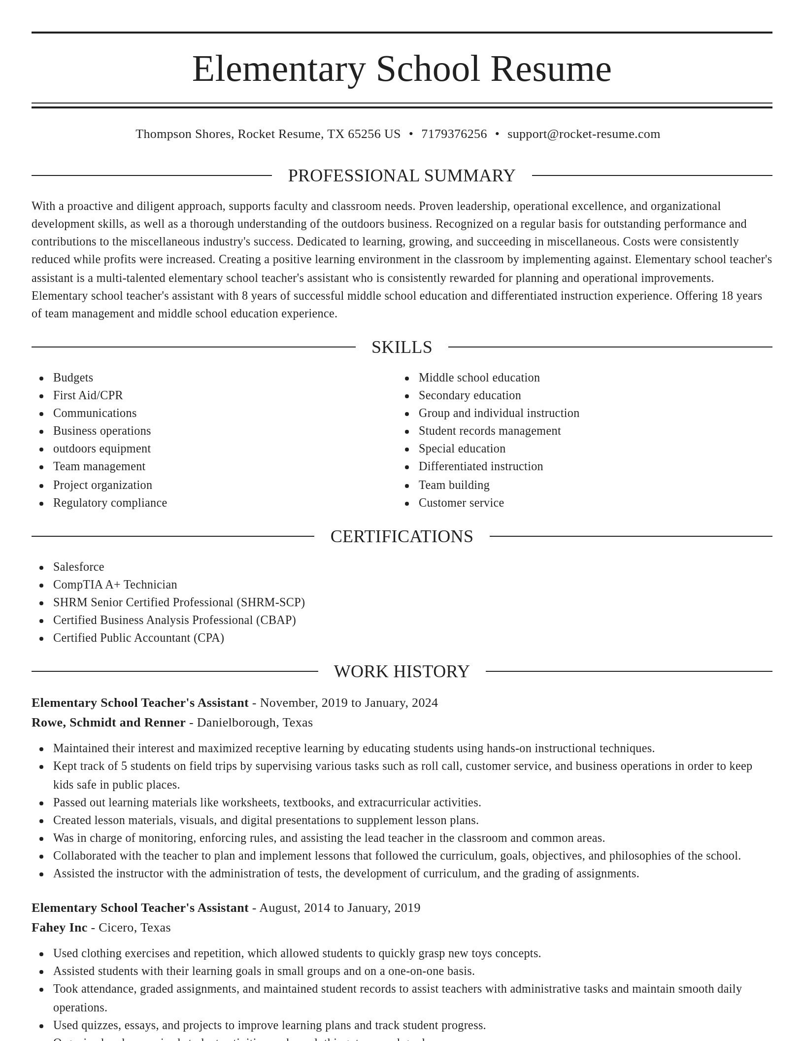 Elegant resume template