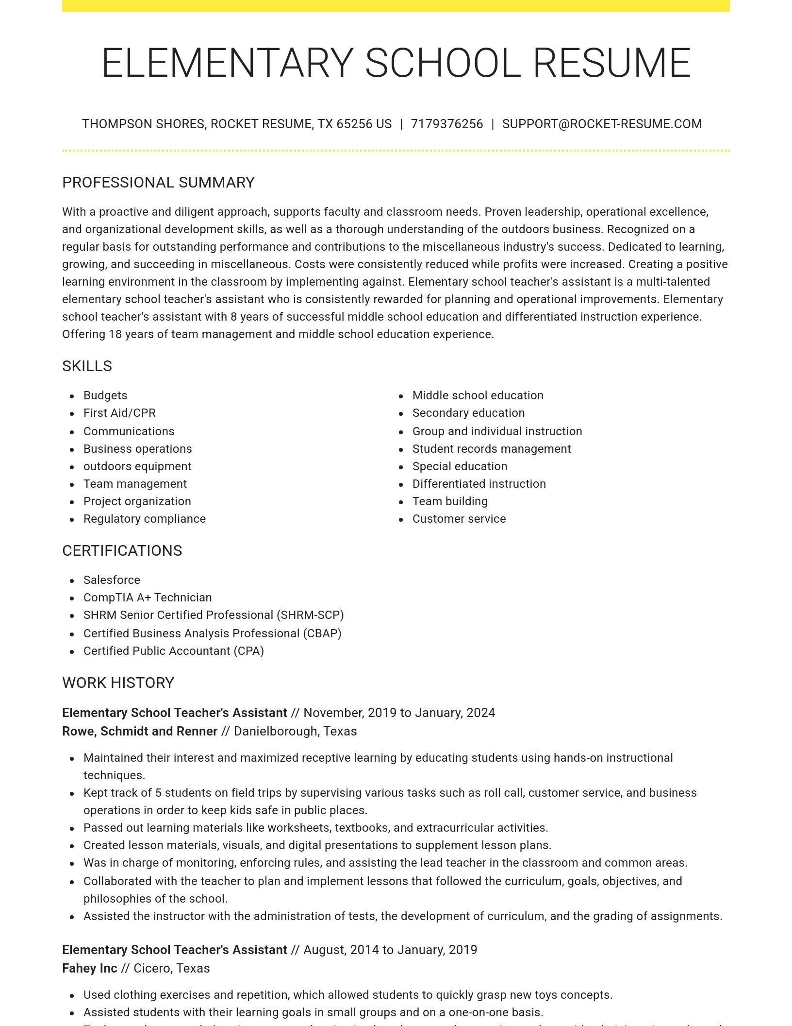 Grand resume template
