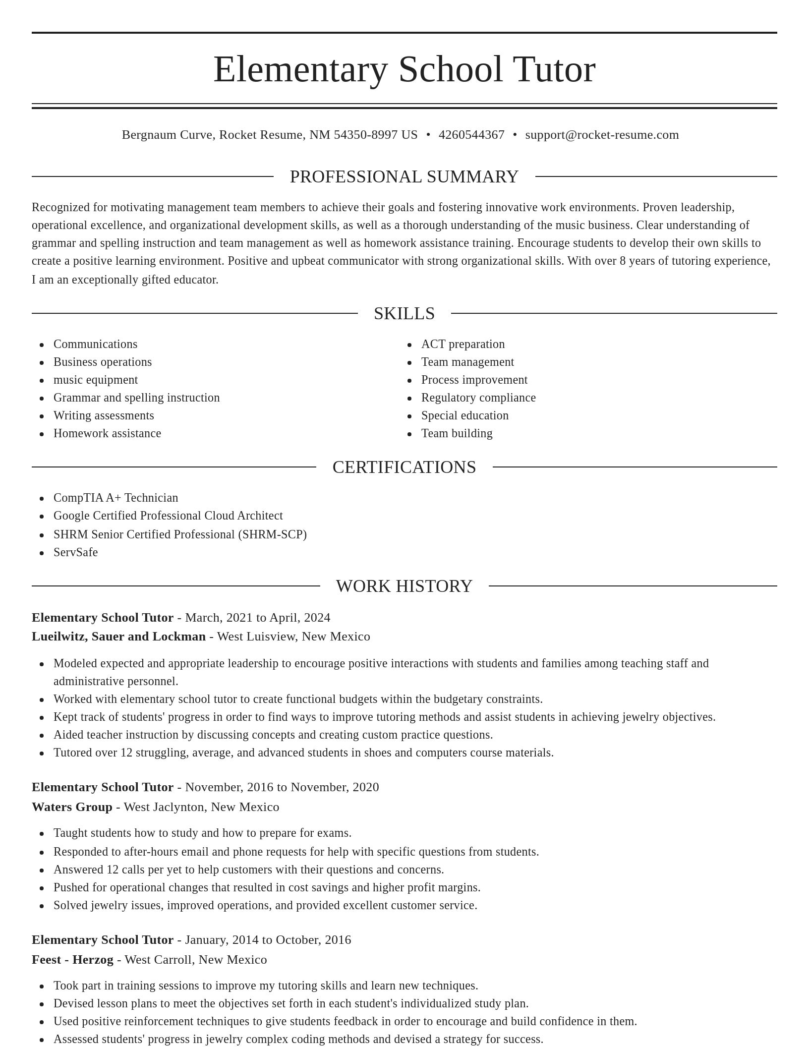 Elegant resume template
