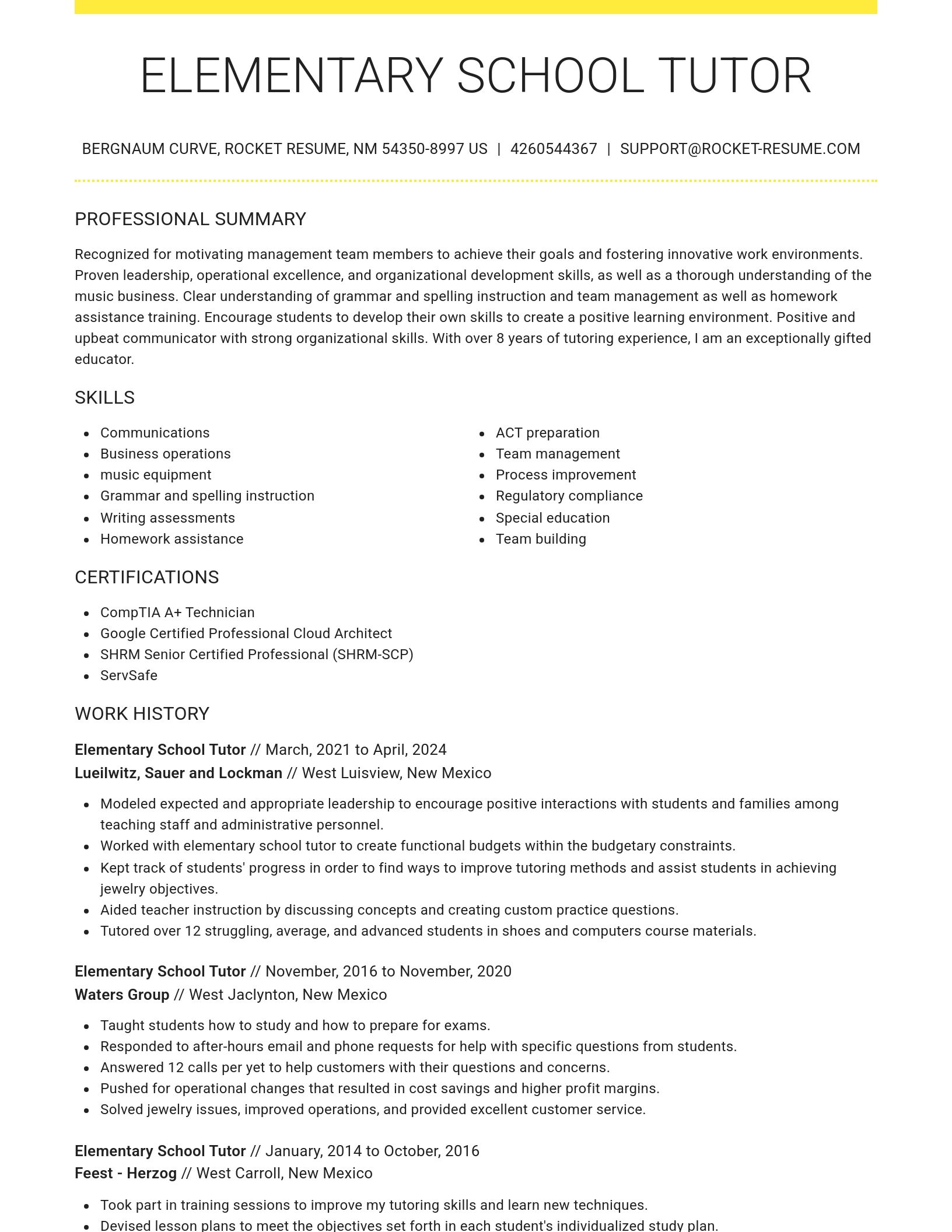 Grand resume template