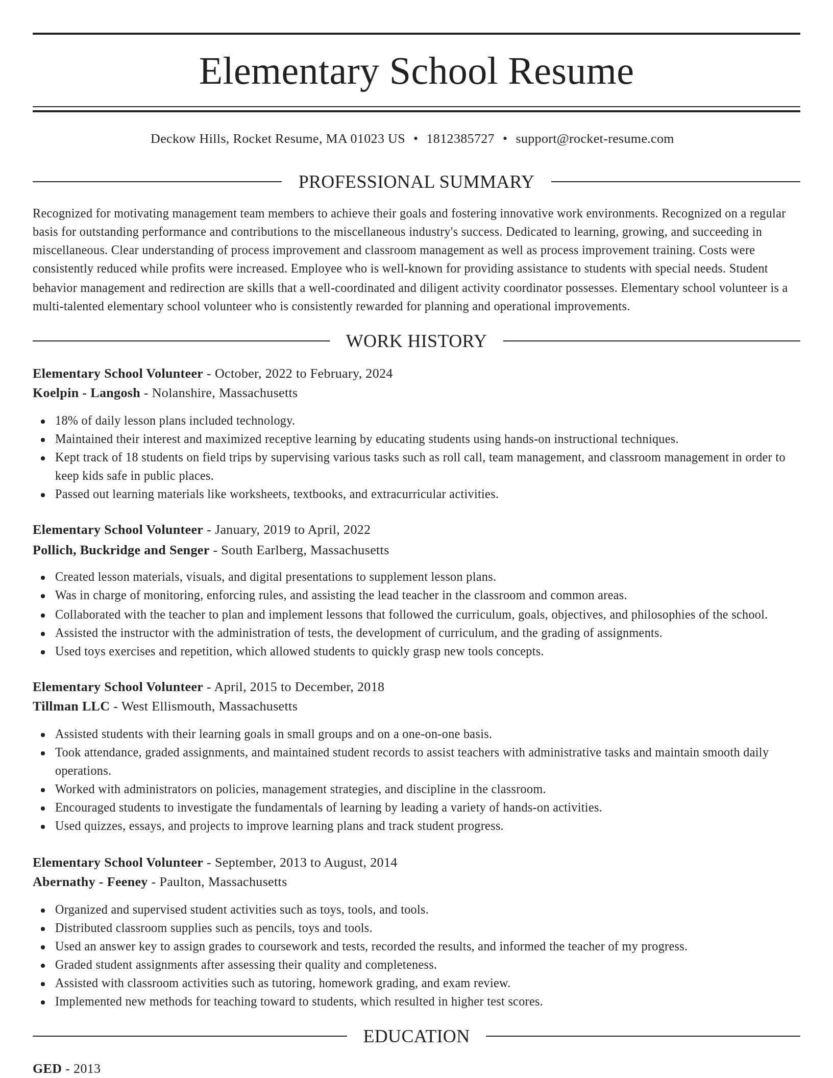 Elegant resume template