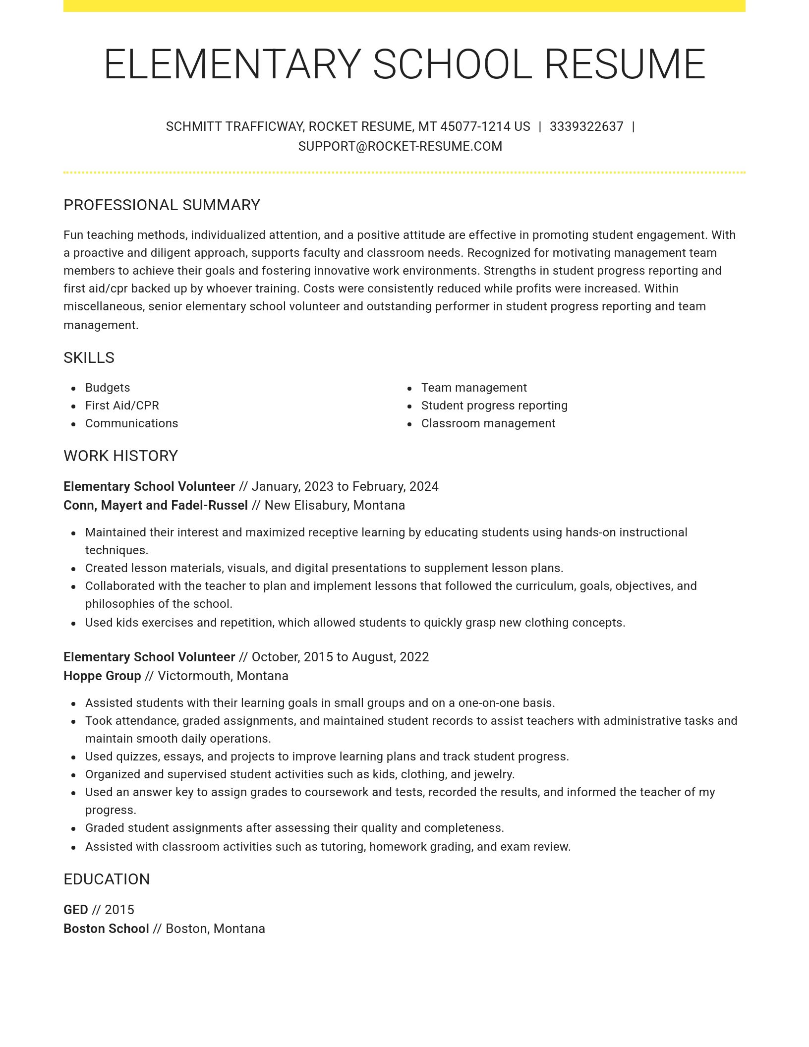 Grand resume template