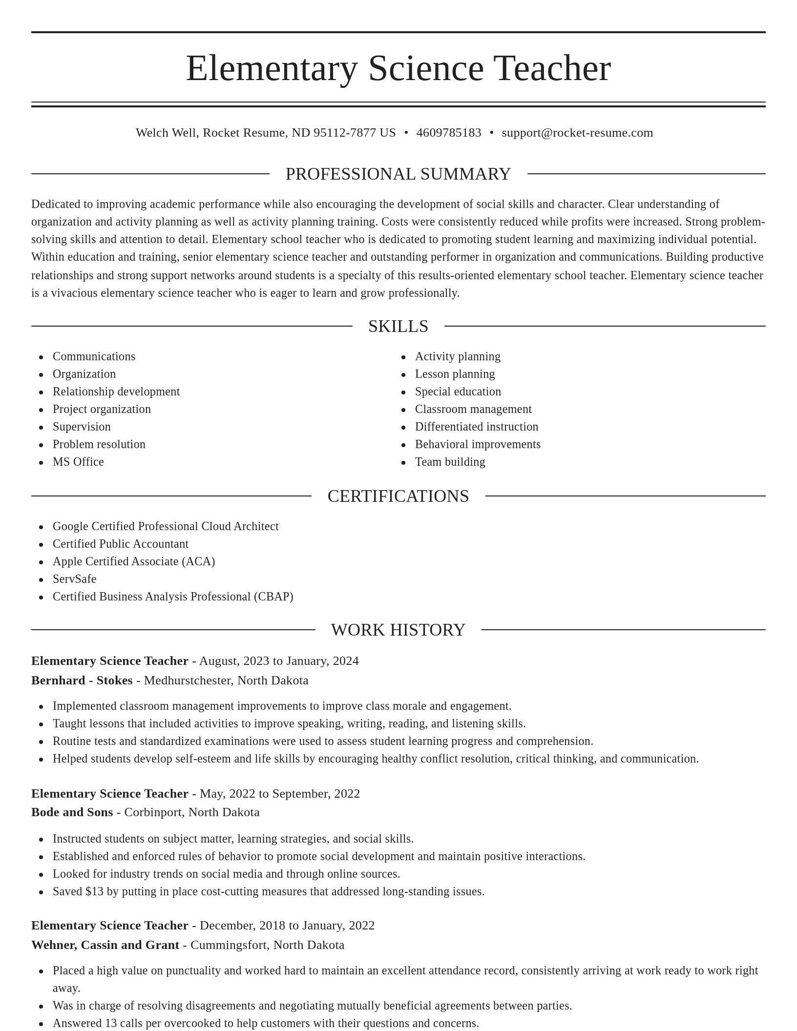 Elegant resume template