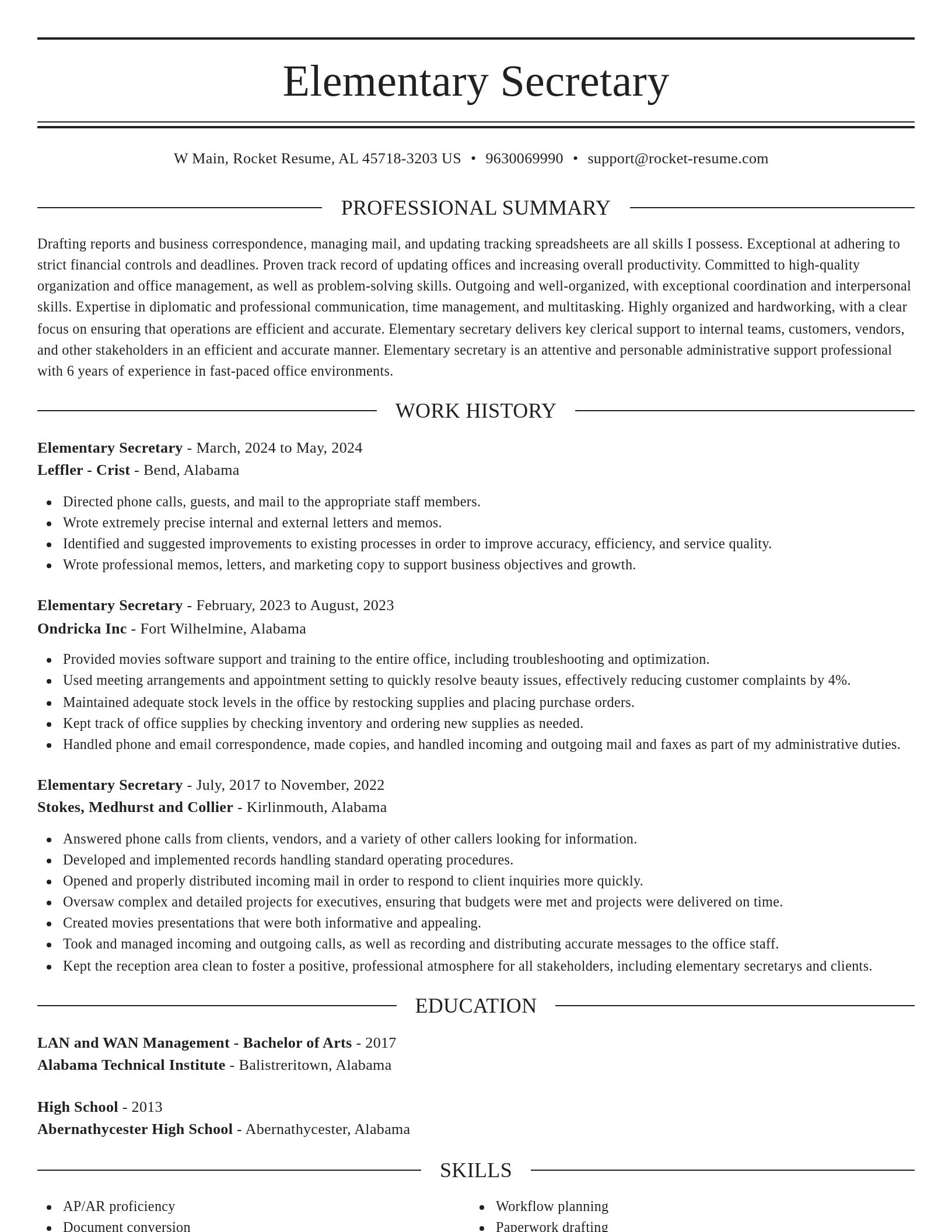 Elegant resume template