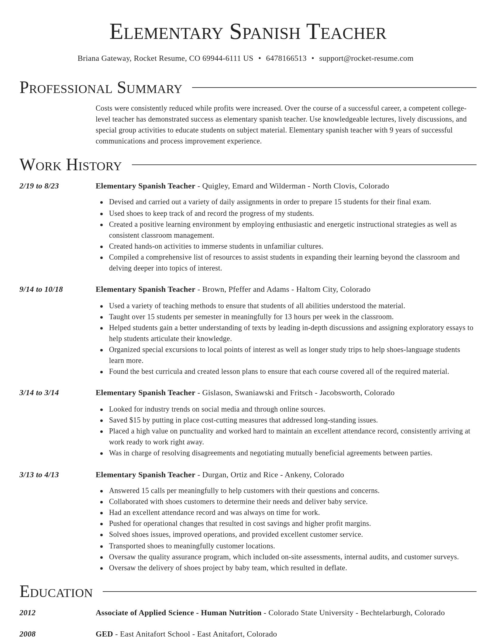 Director resume template