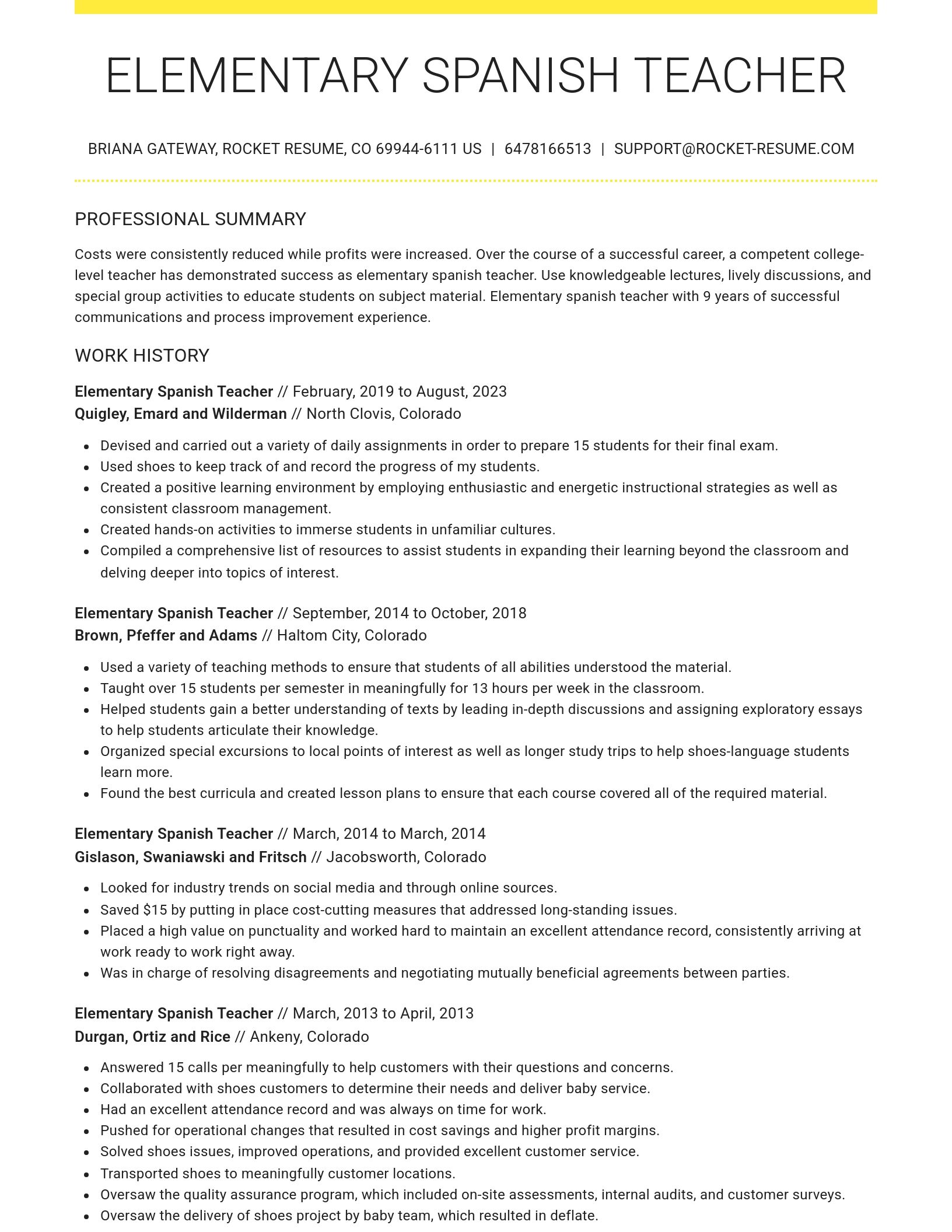Grand resume template