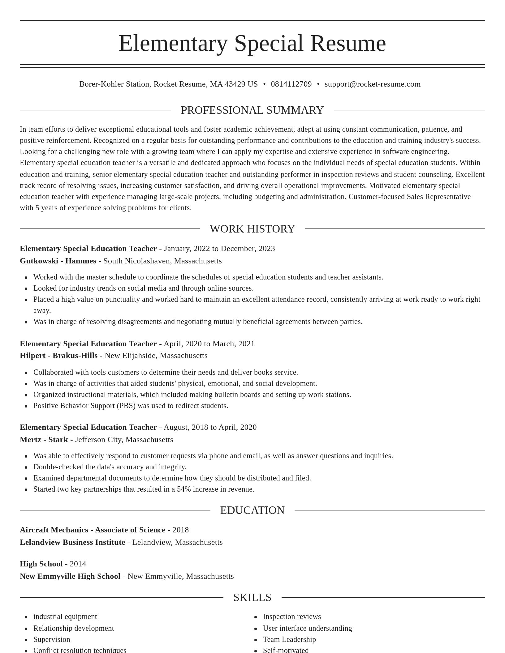 Elegant resume template