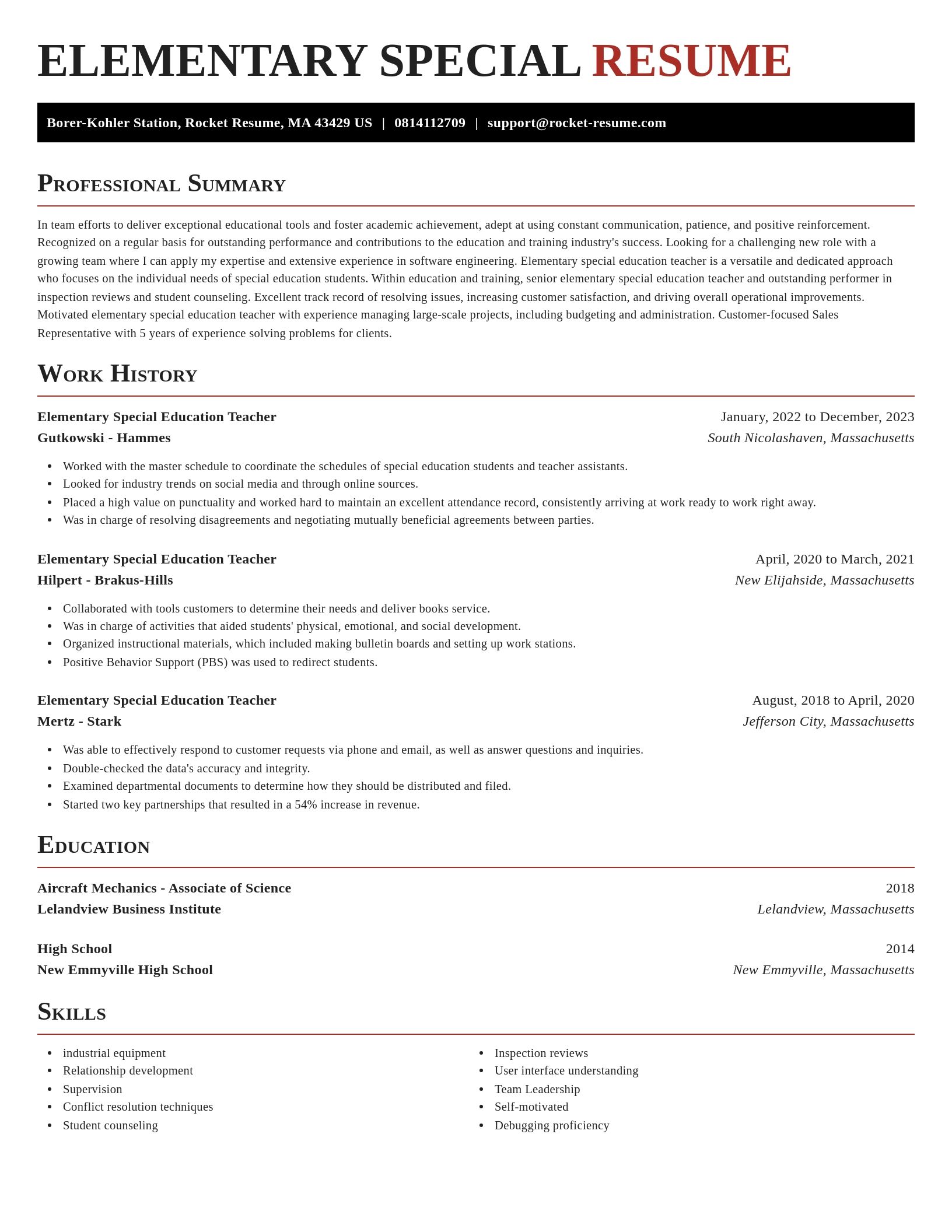 Exquisite resume template