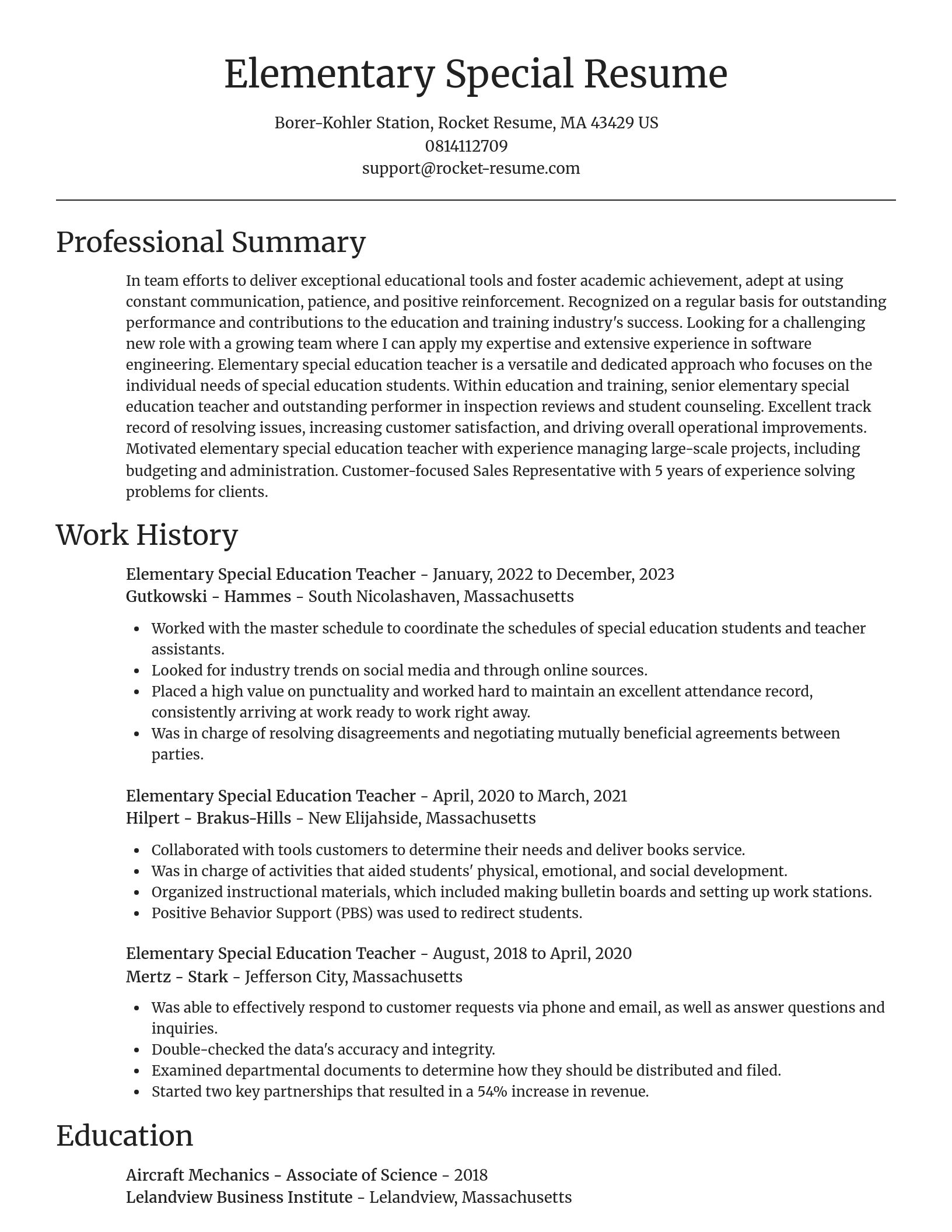 Focal Point resume template