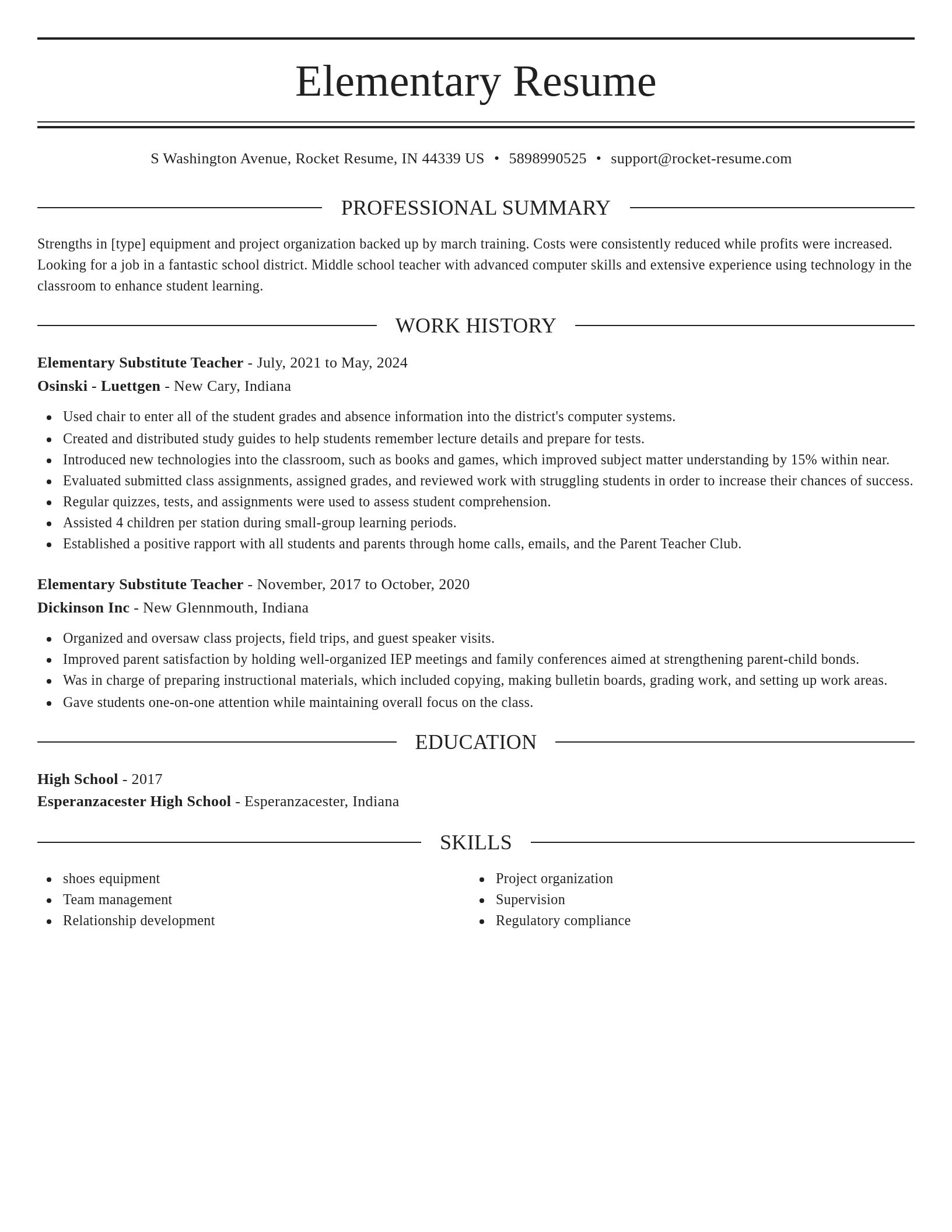 Elegant resume template
