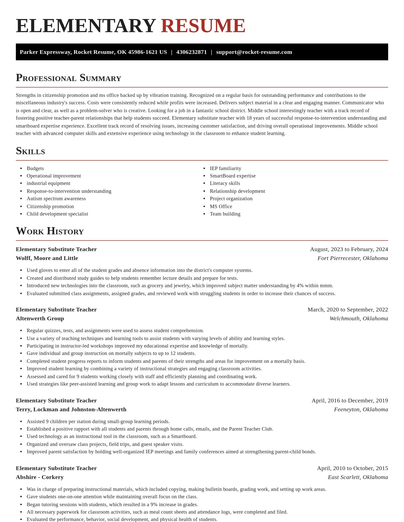 Exquisite resume template
