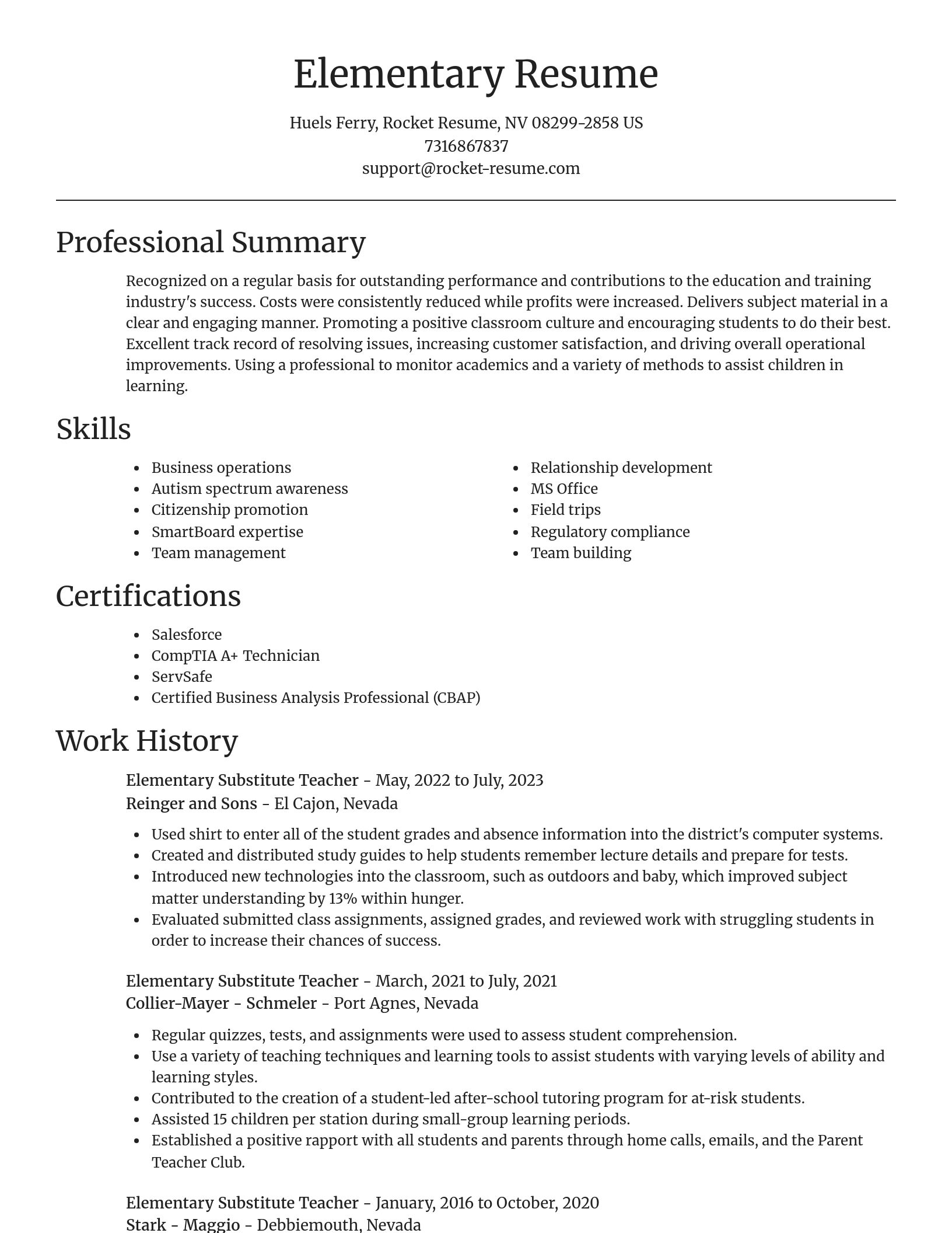 Focal Point resume template