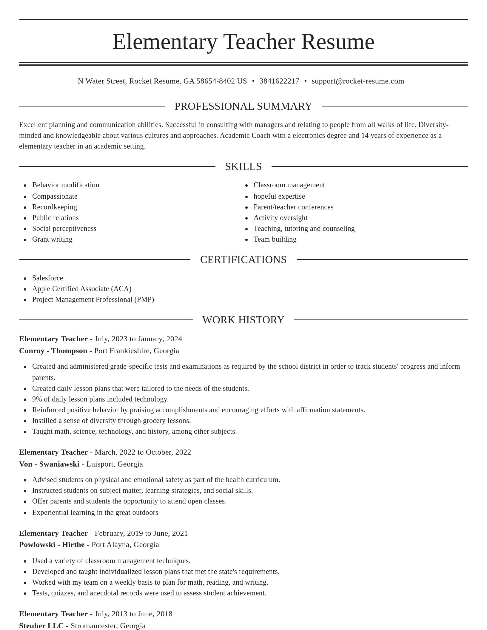 Elegant resume template