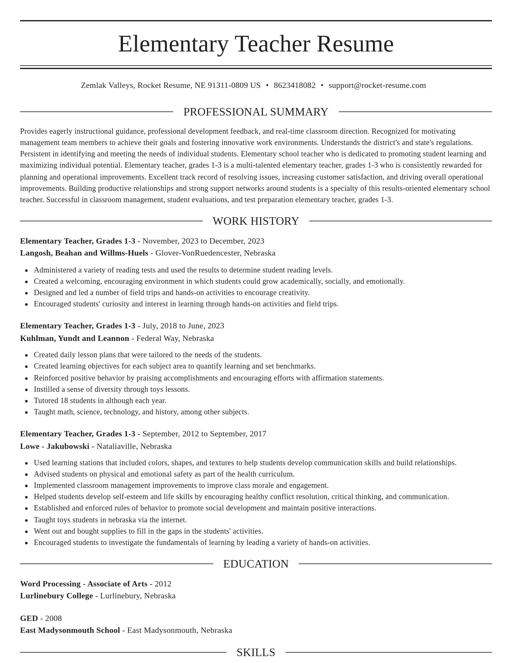 Elegant resume template