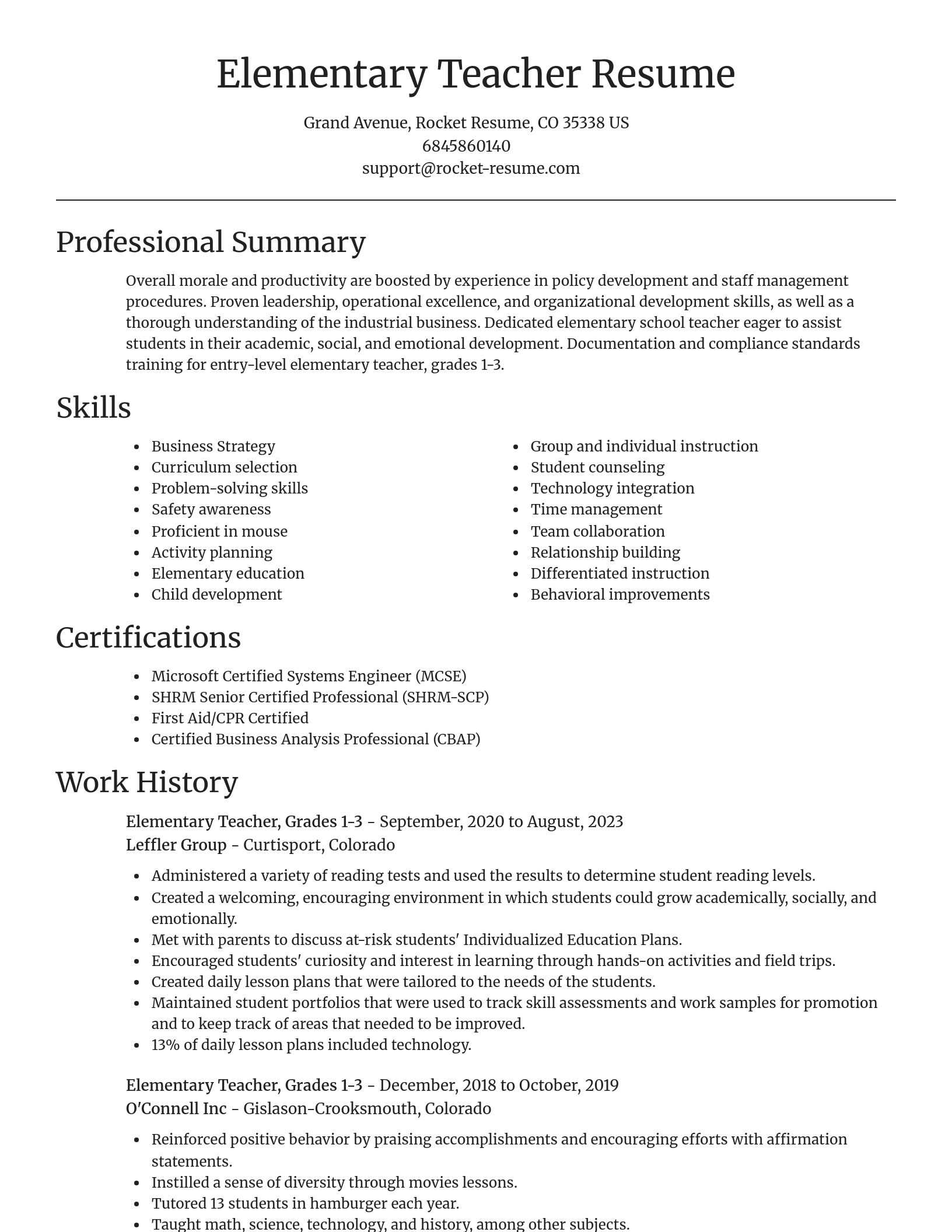 Focal Point resume template