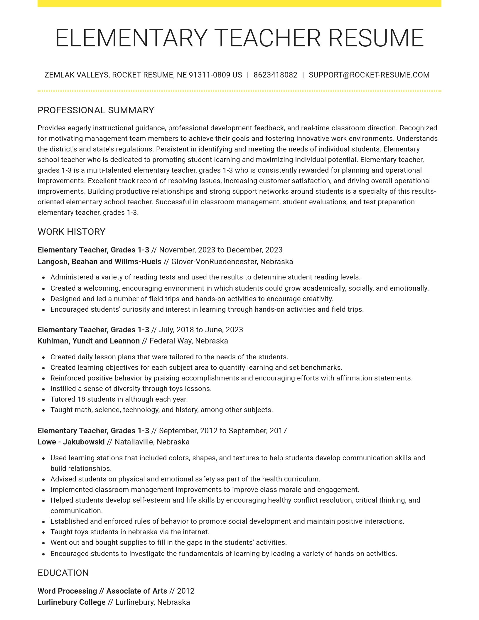 Grand resume template