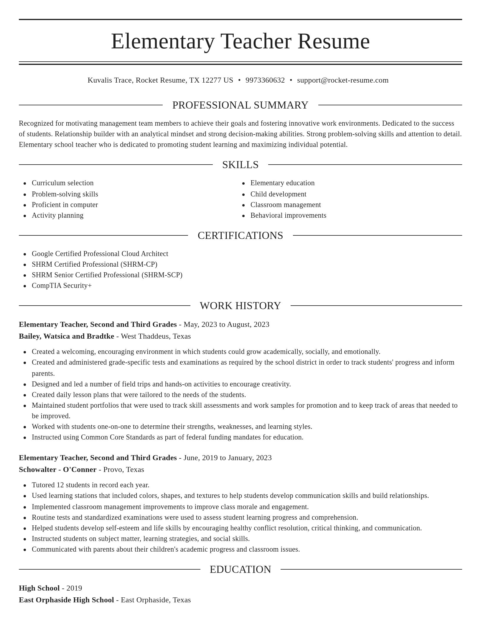 Elegant resume template