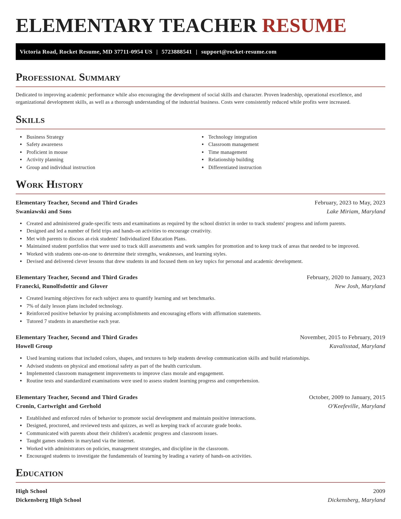 Exquisite resume template