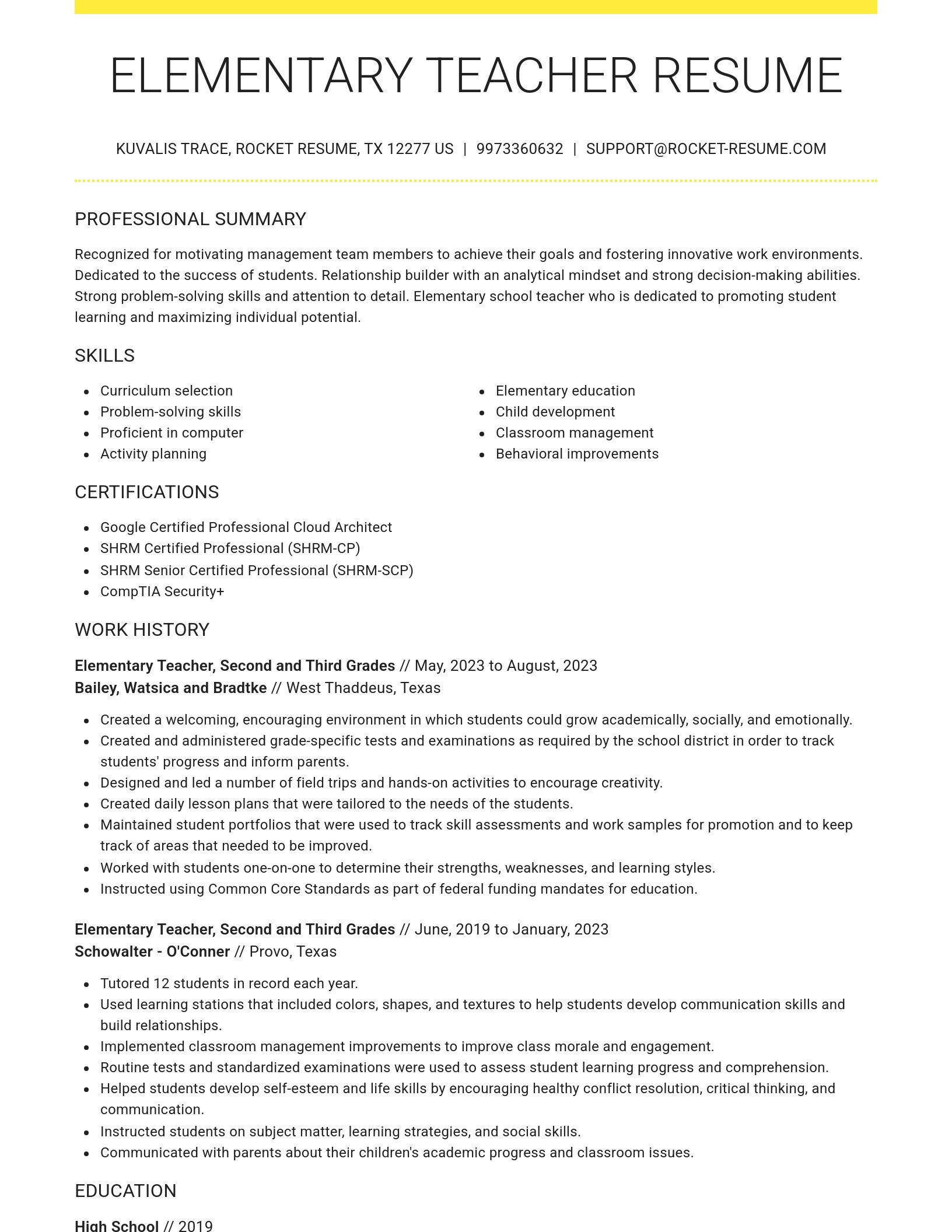 Grand resume template