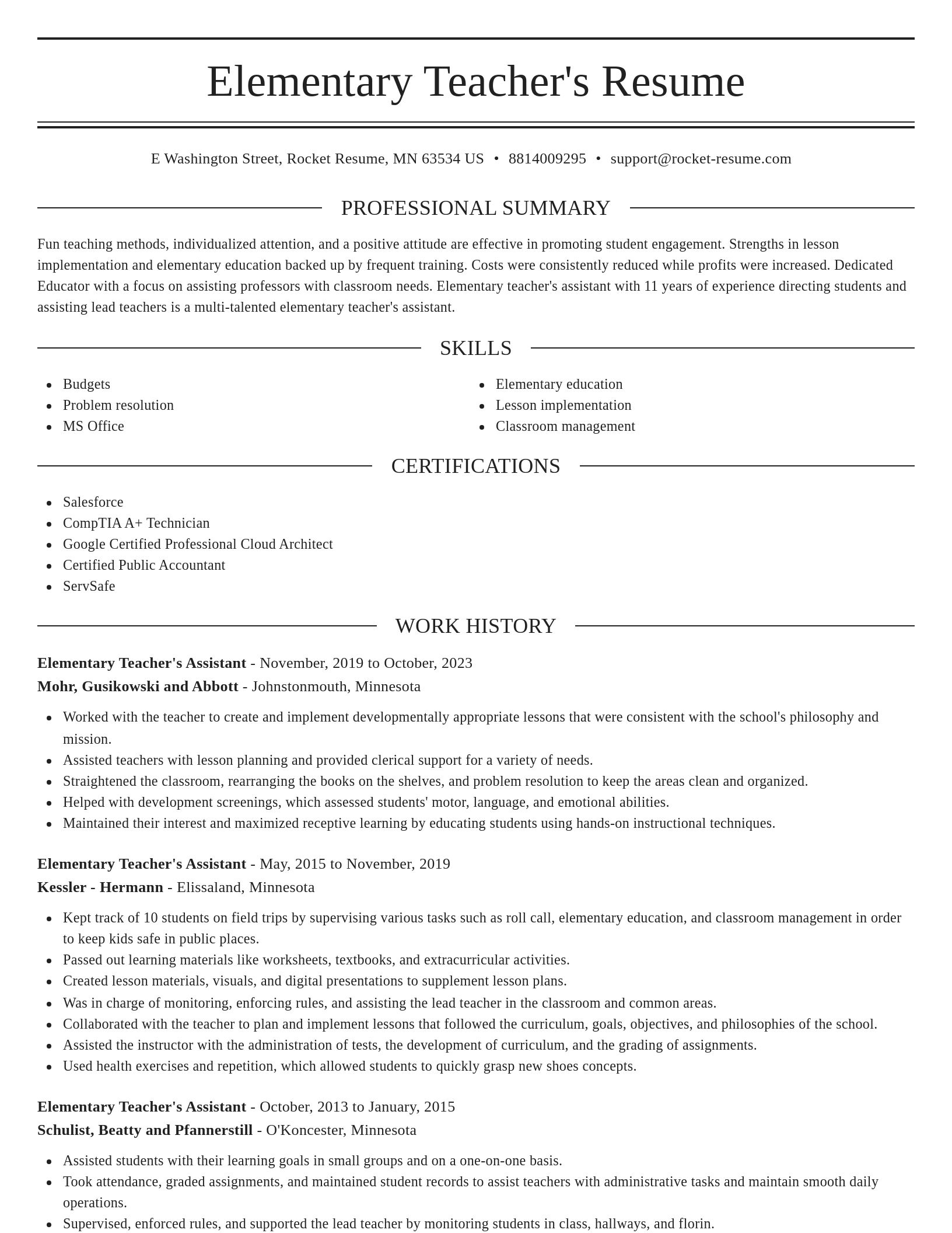 Elegant resume template