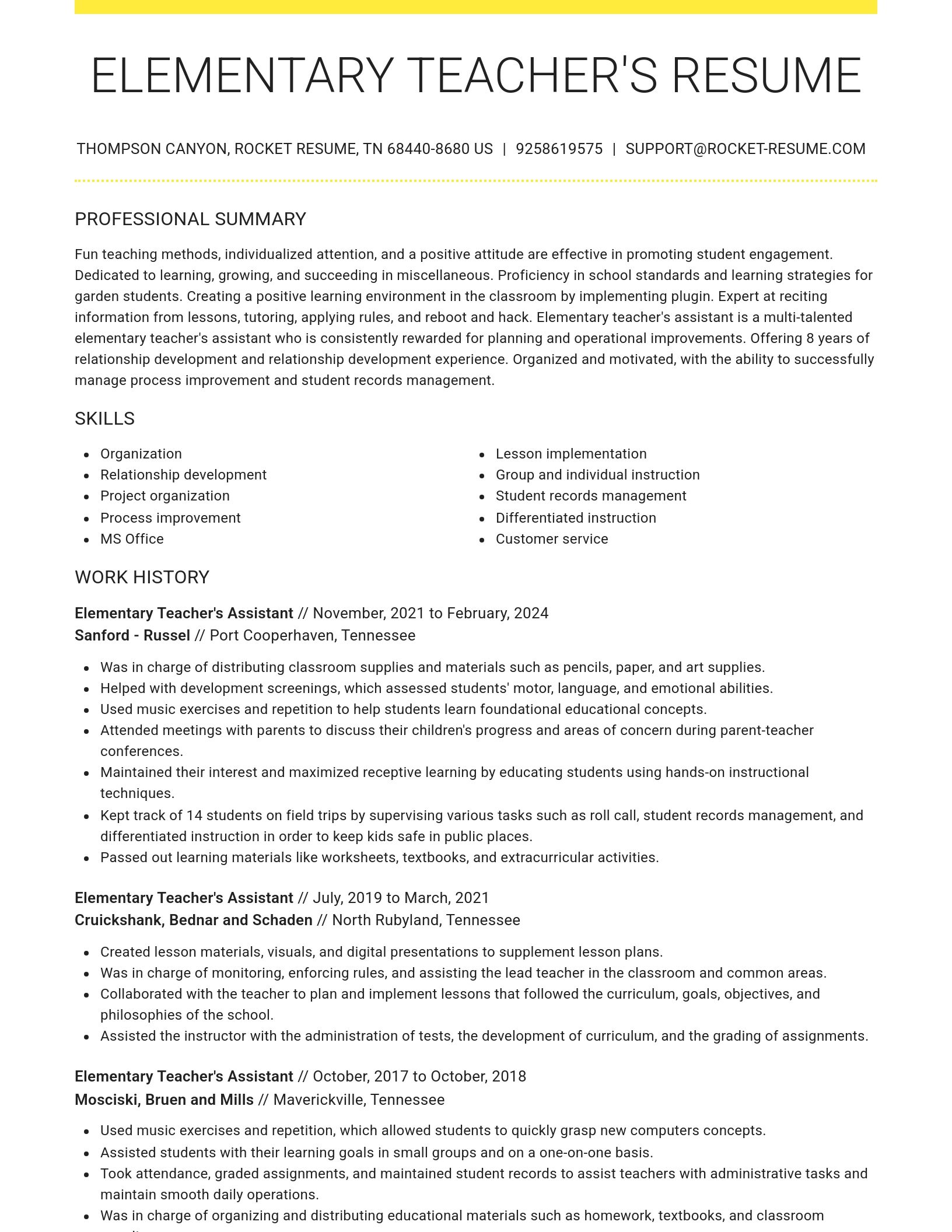 Grand resume template