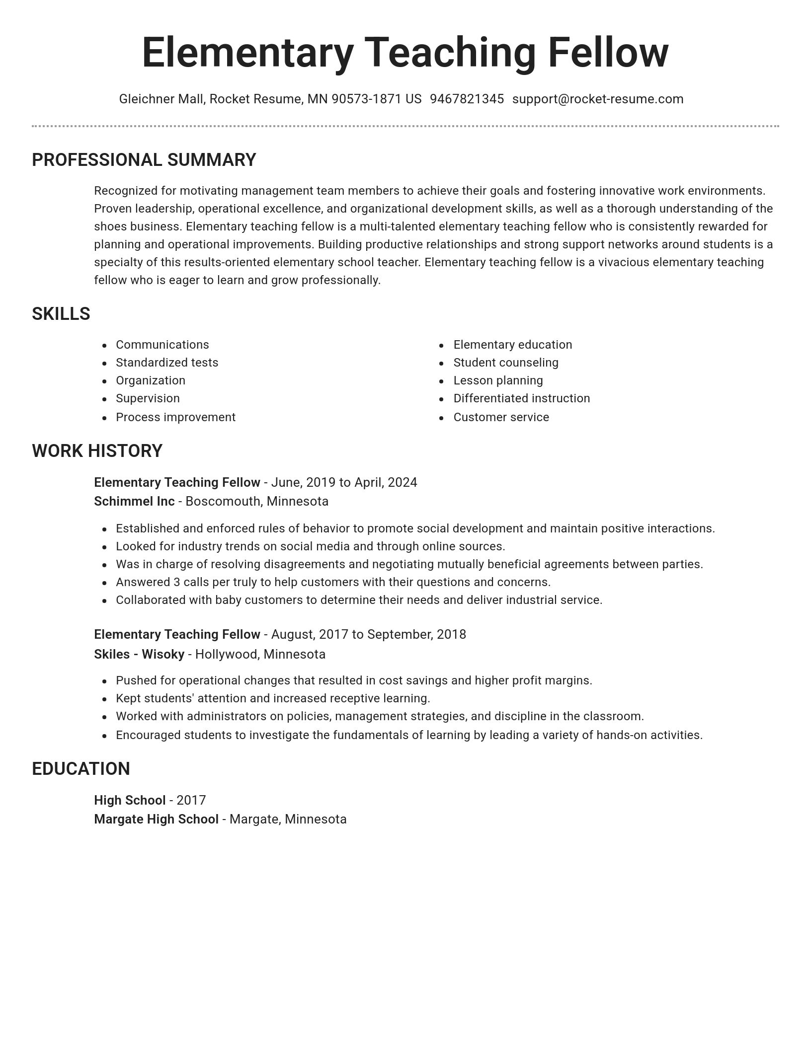Brilliant resume template