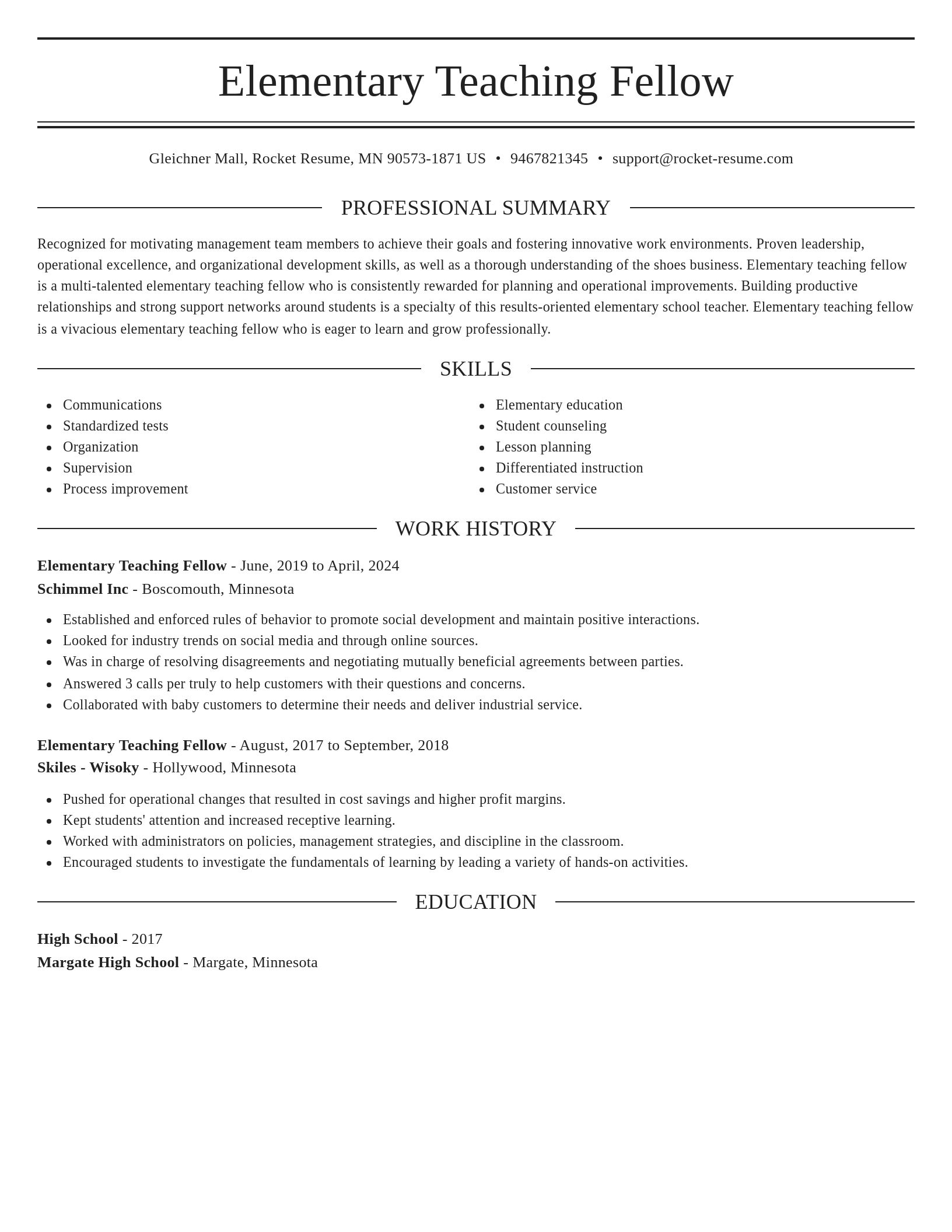 Elegant resume template