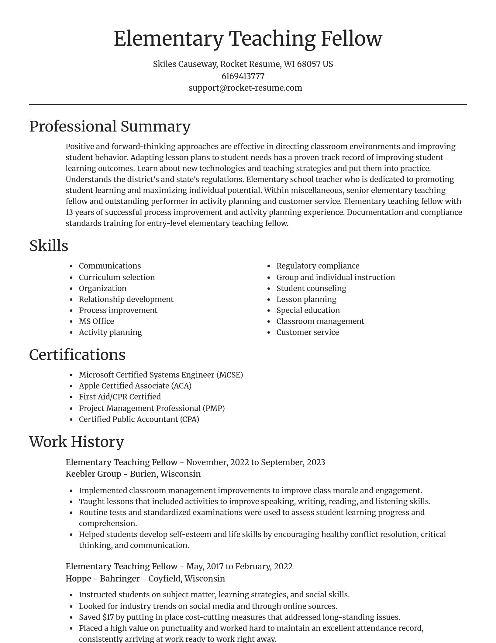 Focal Point resume template