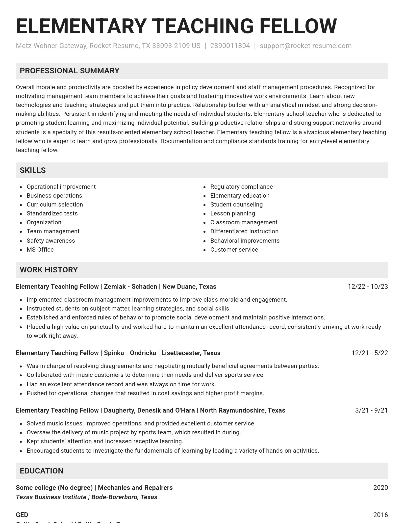 Genius resume template