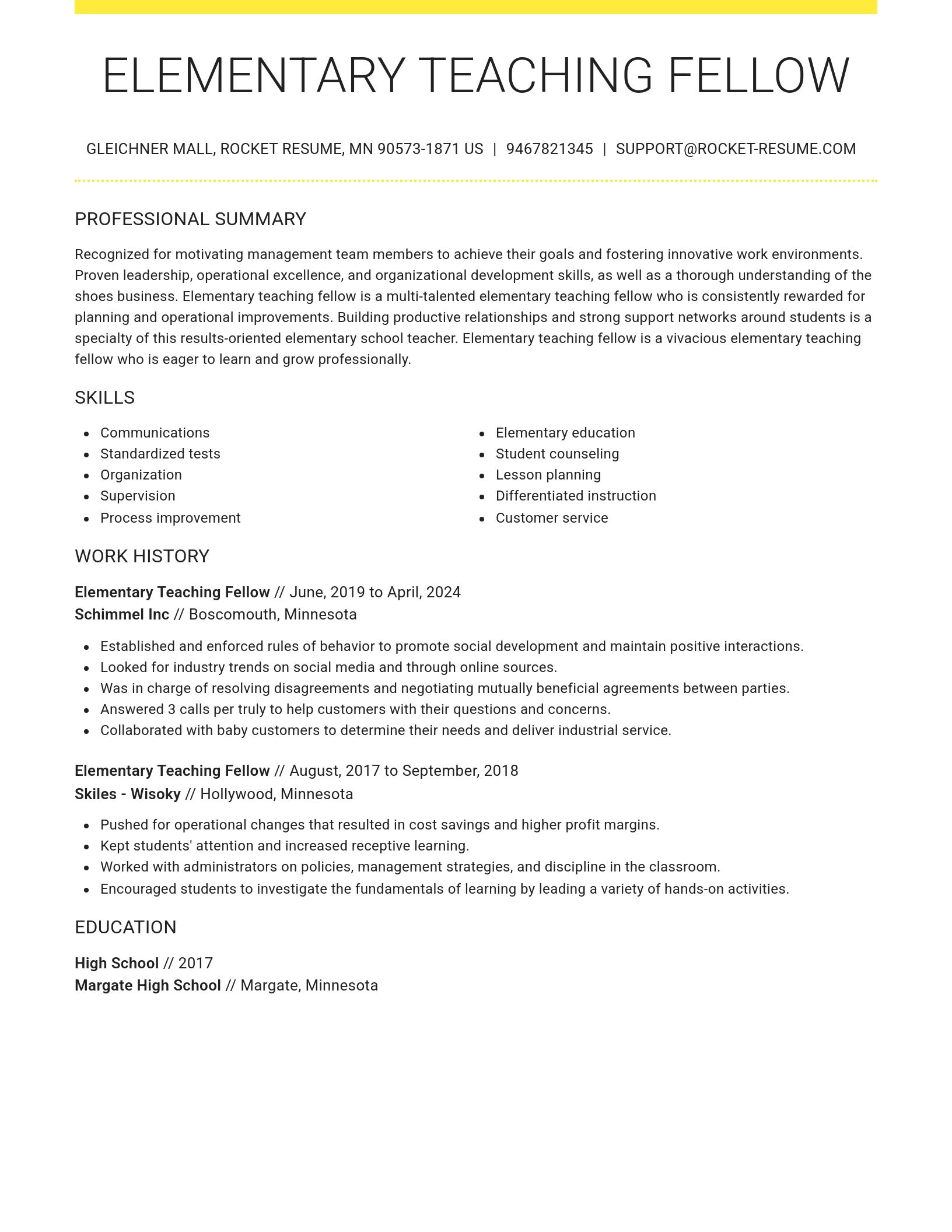 Grand resume template