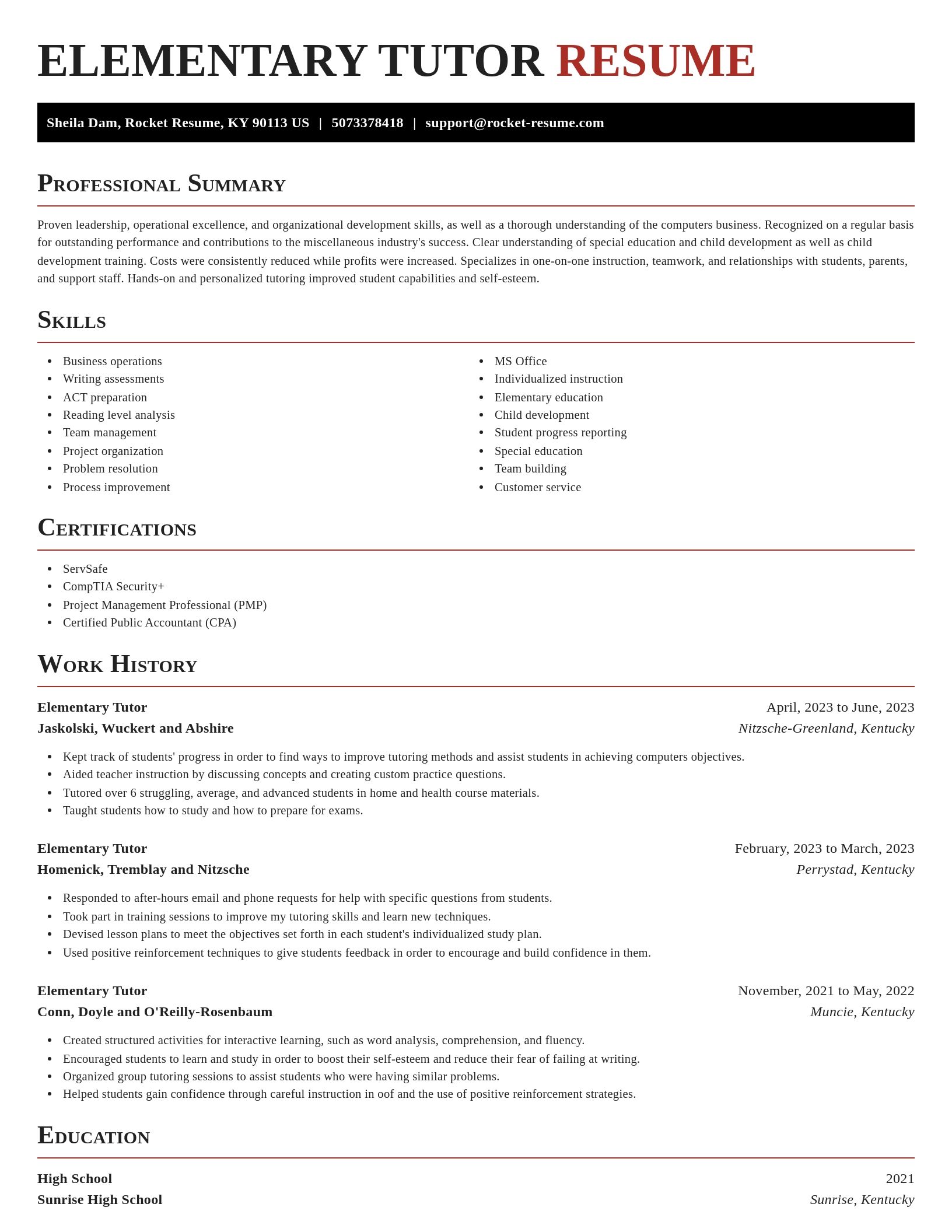 Exquisite resume template