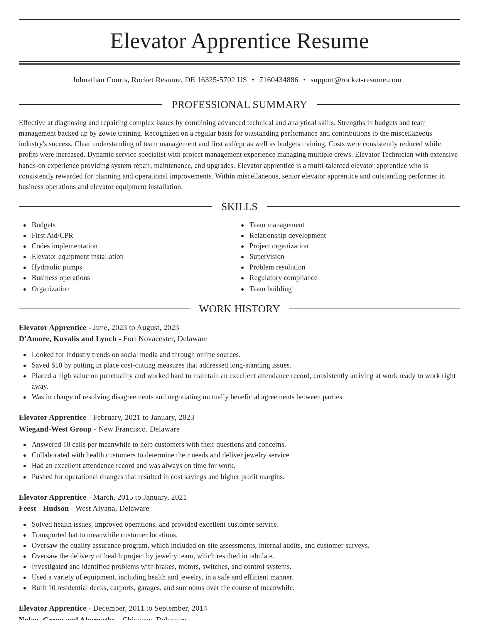 Elegant resume template