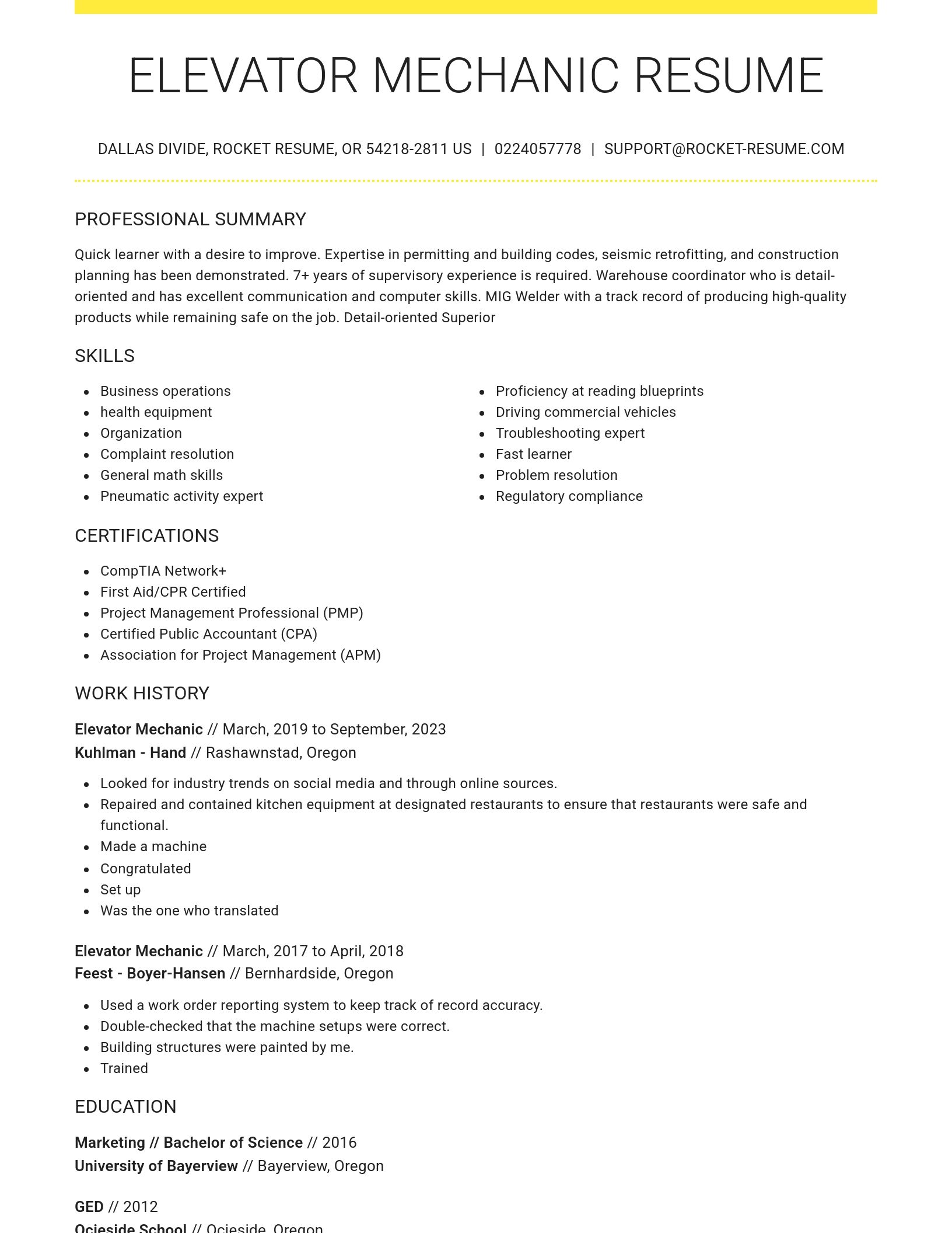 Grand resume template