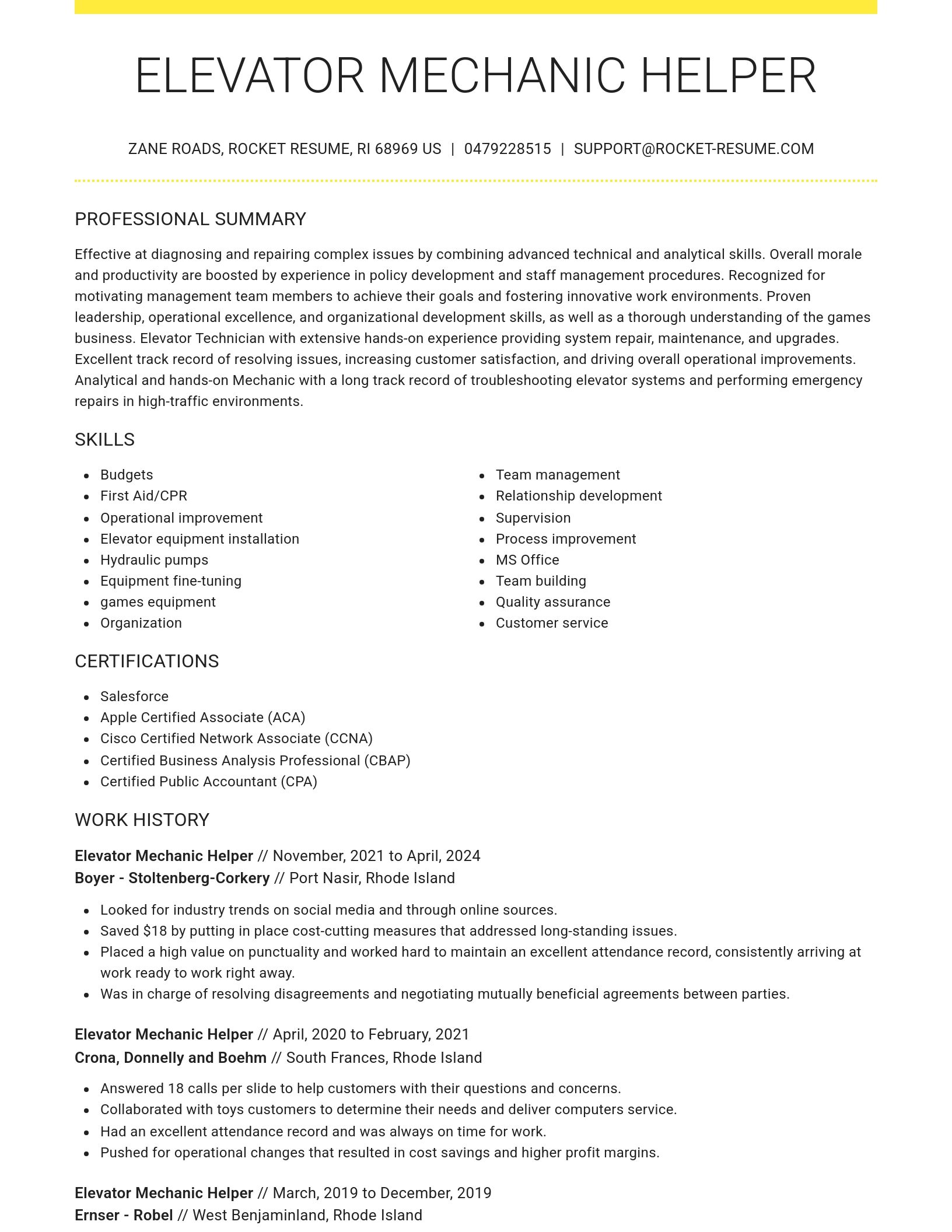 Grand resume template