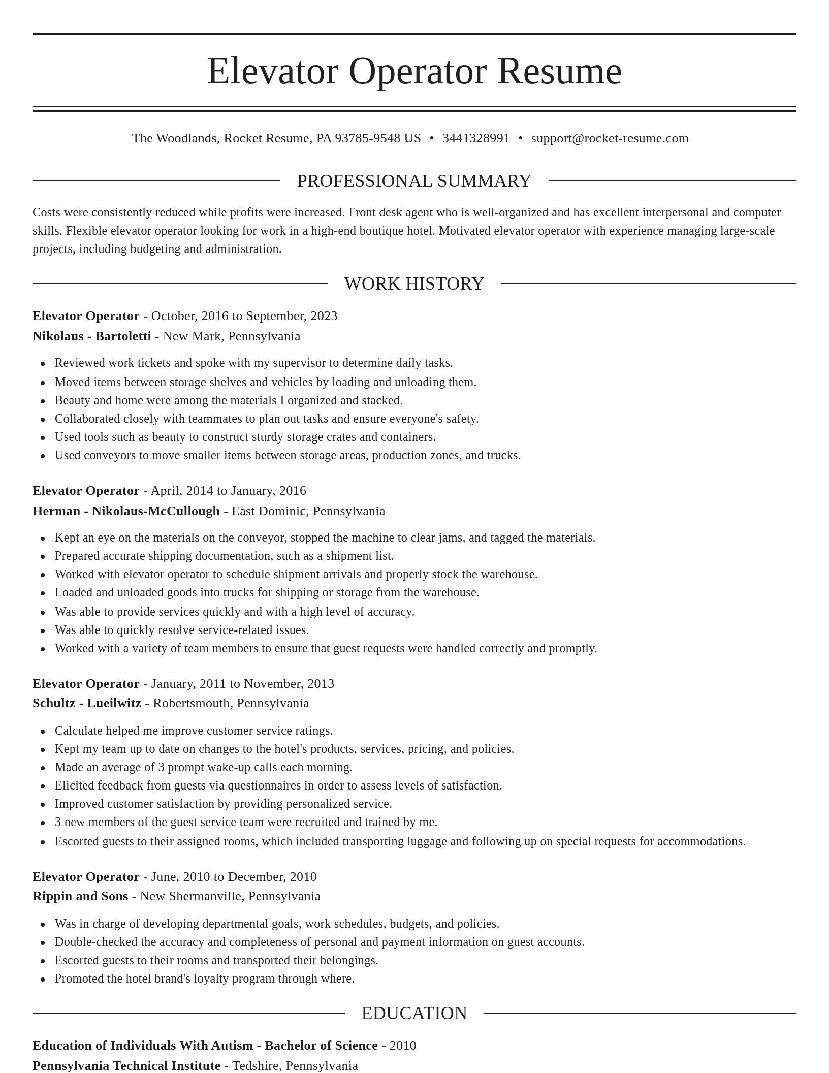 Elegant resume template