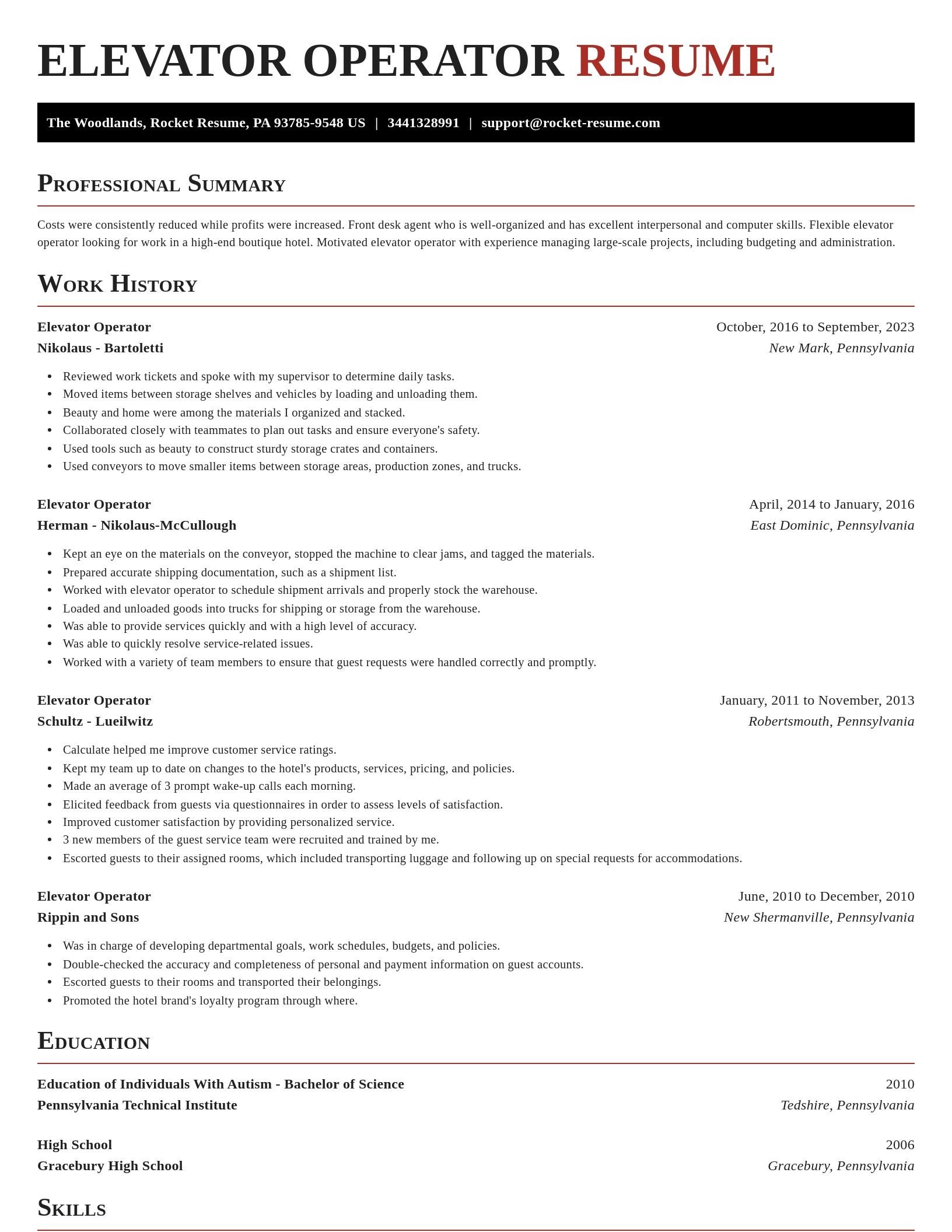 Exquisite resume template